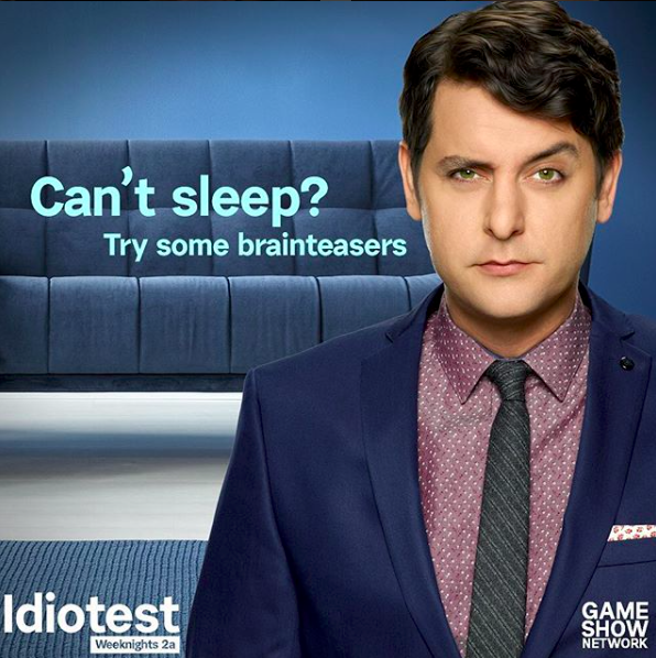 A lot of people ask me why my game show Idiotest isn’t on anymore. Well nothing in life is permanent. It’s something you have to learn to accept... But things do come back sometimes! At least in reruns! And sometimes that happens in the middle of the night. Starting tonight. Idiotest is back on GSN from 2-3am mon-fri. So if you’re an insomniac / drug addict / hermit / crazy person try your hand at our weird lil’ show. . Your Idiotest returns now.