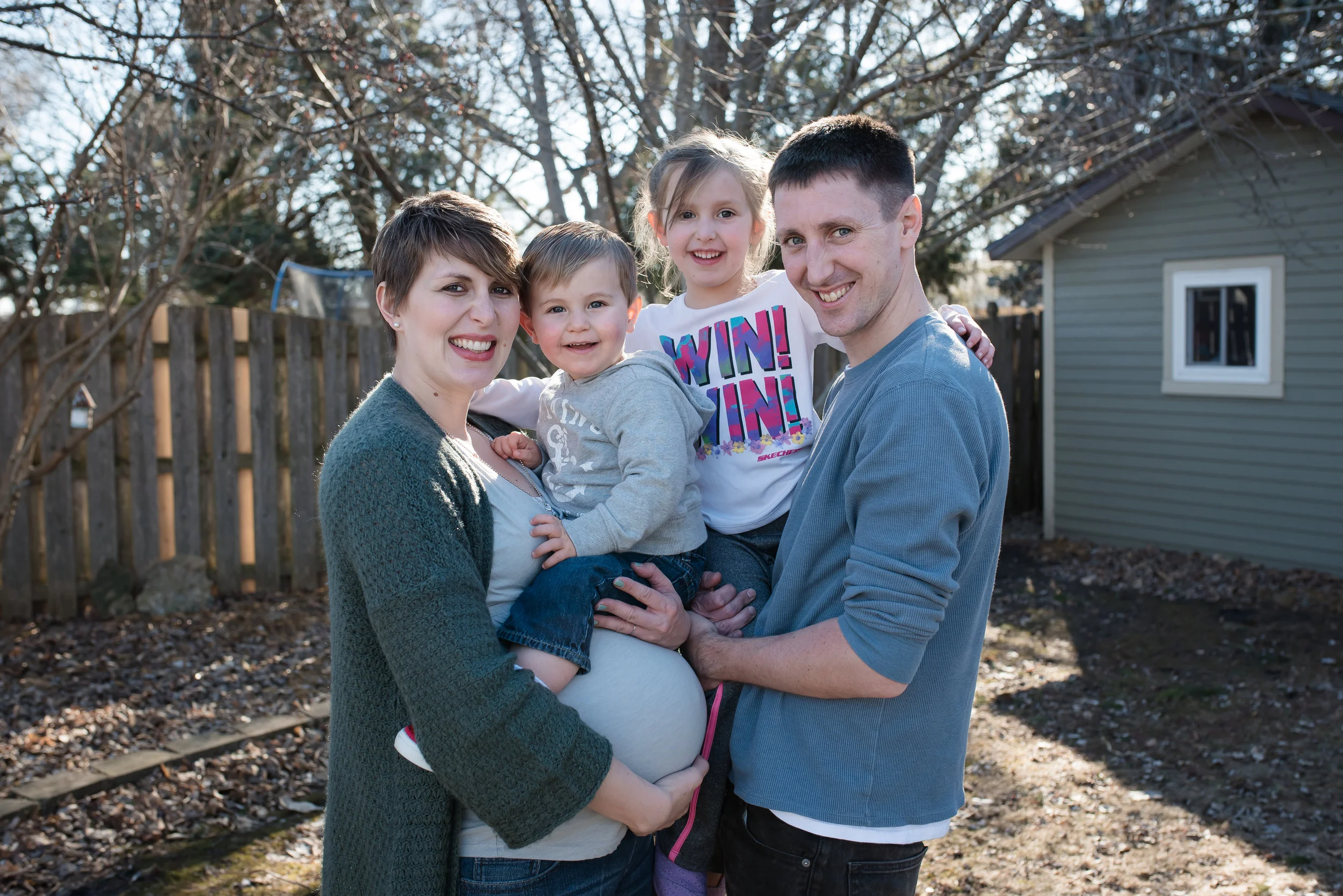 Check out those smiles! You can almost glaze over Holly's belly. :) 