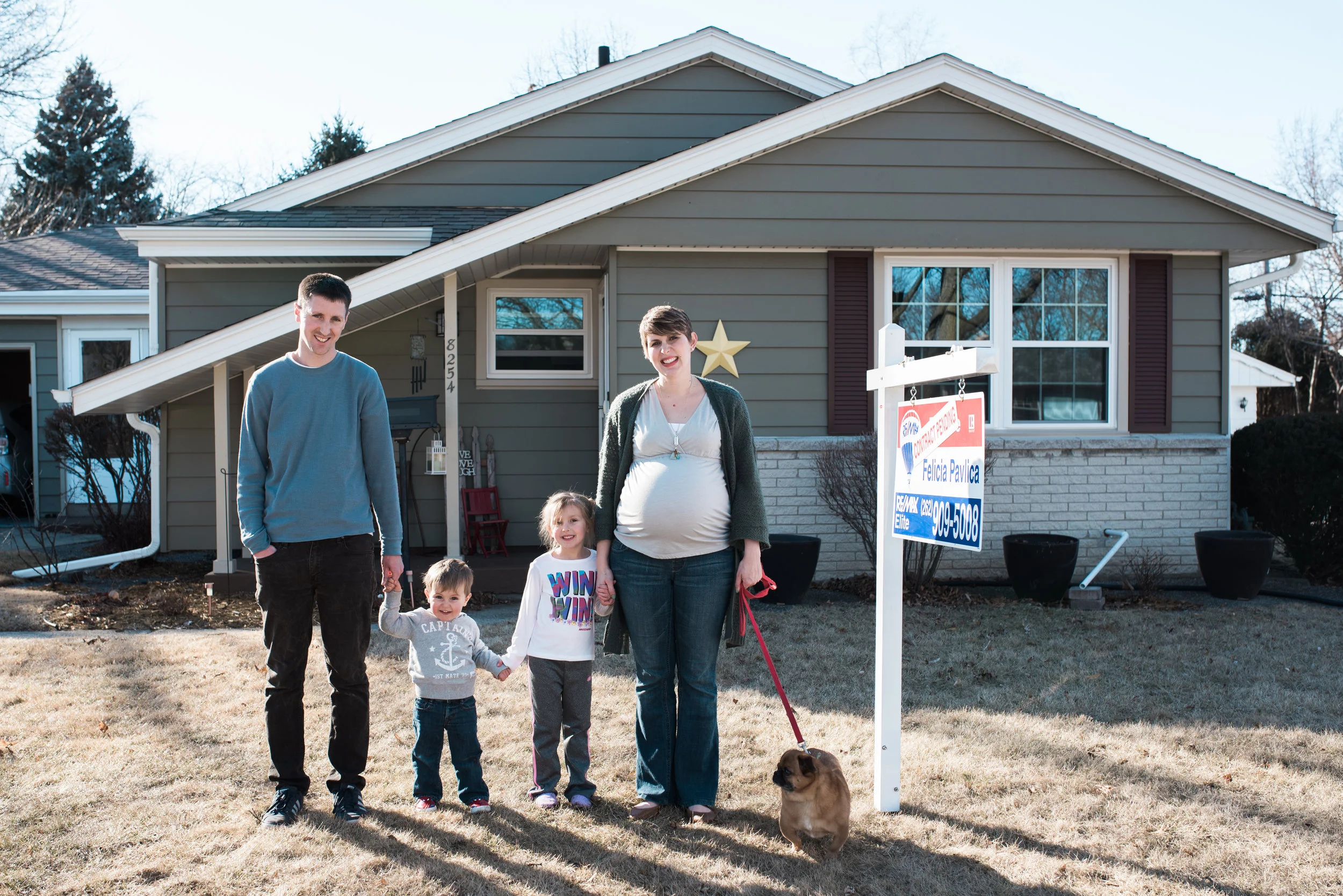 In front of their first home. :) #proudfamily #bravemama 