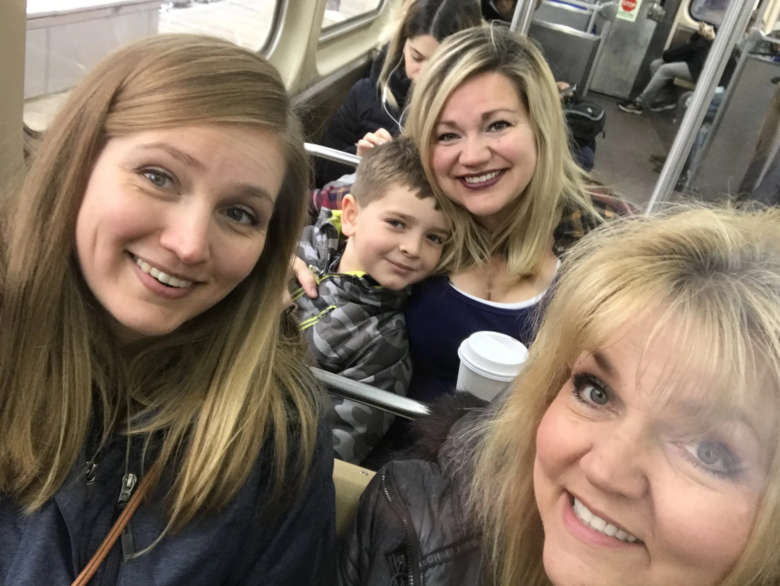 All of us on the train on my iPhone. Carl rarely smiles for photos, so this was pretty good! I’m sure there are lots of photo takers with kiddos who can agree - ha!