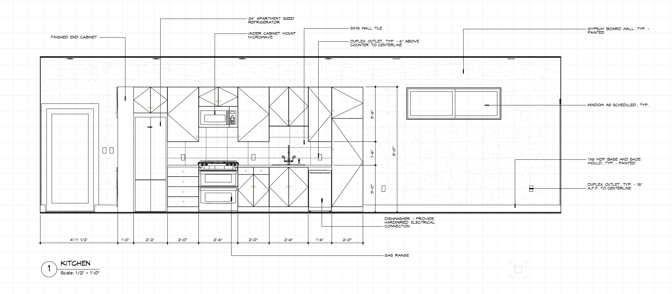 Typical Interior Kitchen elevation.