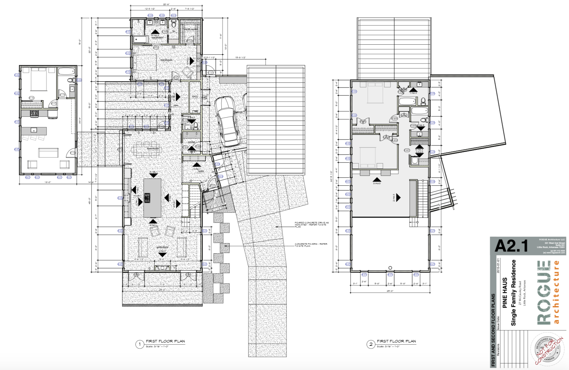 Custom Architect designed single family residence for a family of four.