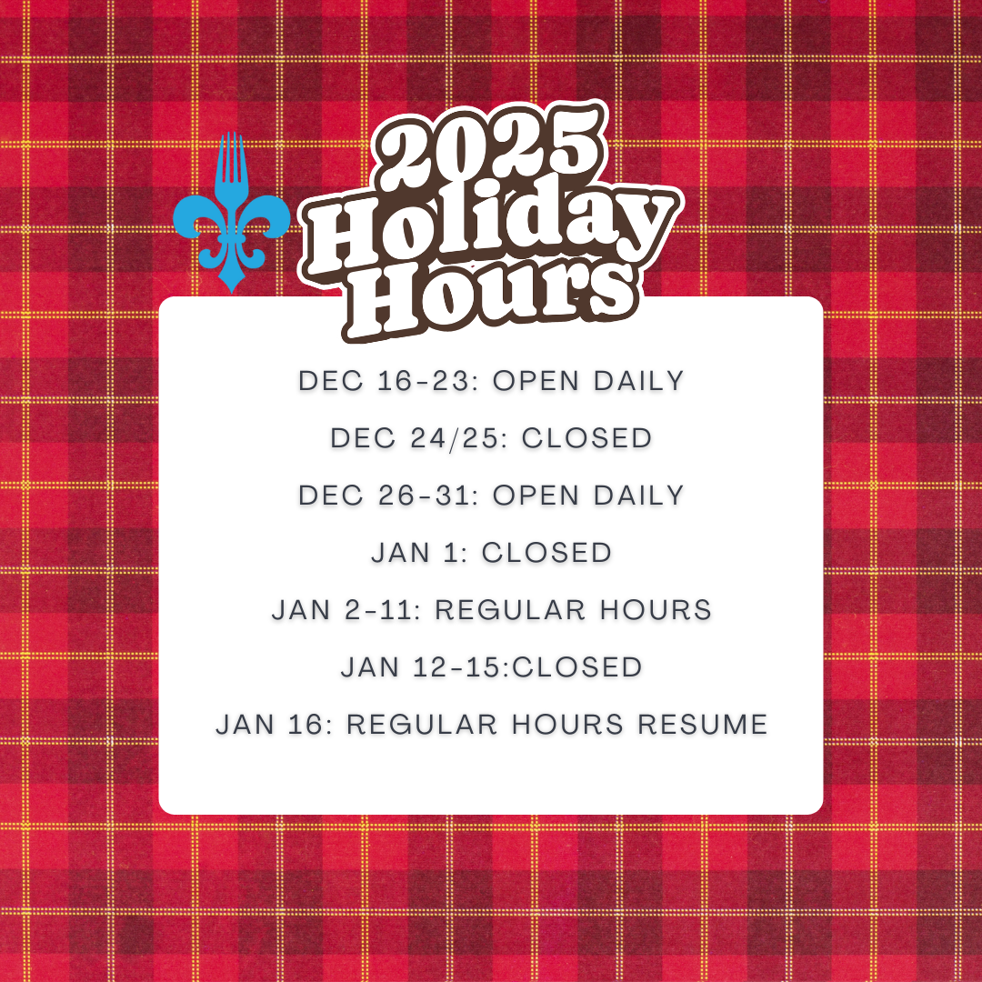 2025 Chartier Holiday Hours