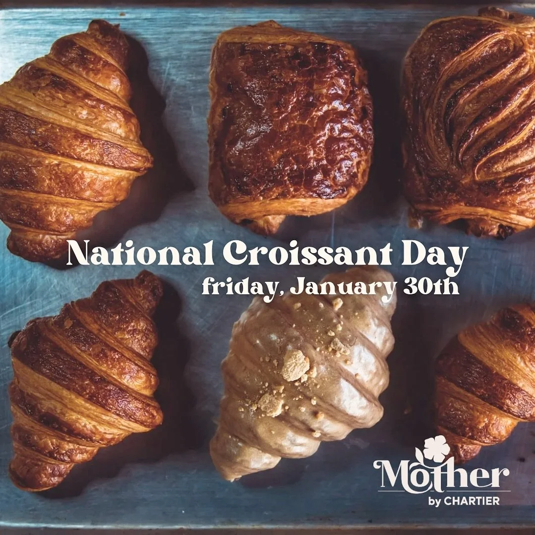 Could there be a better reason to celebrate than NATIONAL CROISSANT DAY??? Likely not! 

Join us on Friday, January 30th to celebrate the flaky, buttery, croissant shaped miracle that is the 🥐 

We&rsquo;ll have a variety of flavours and shapes avai