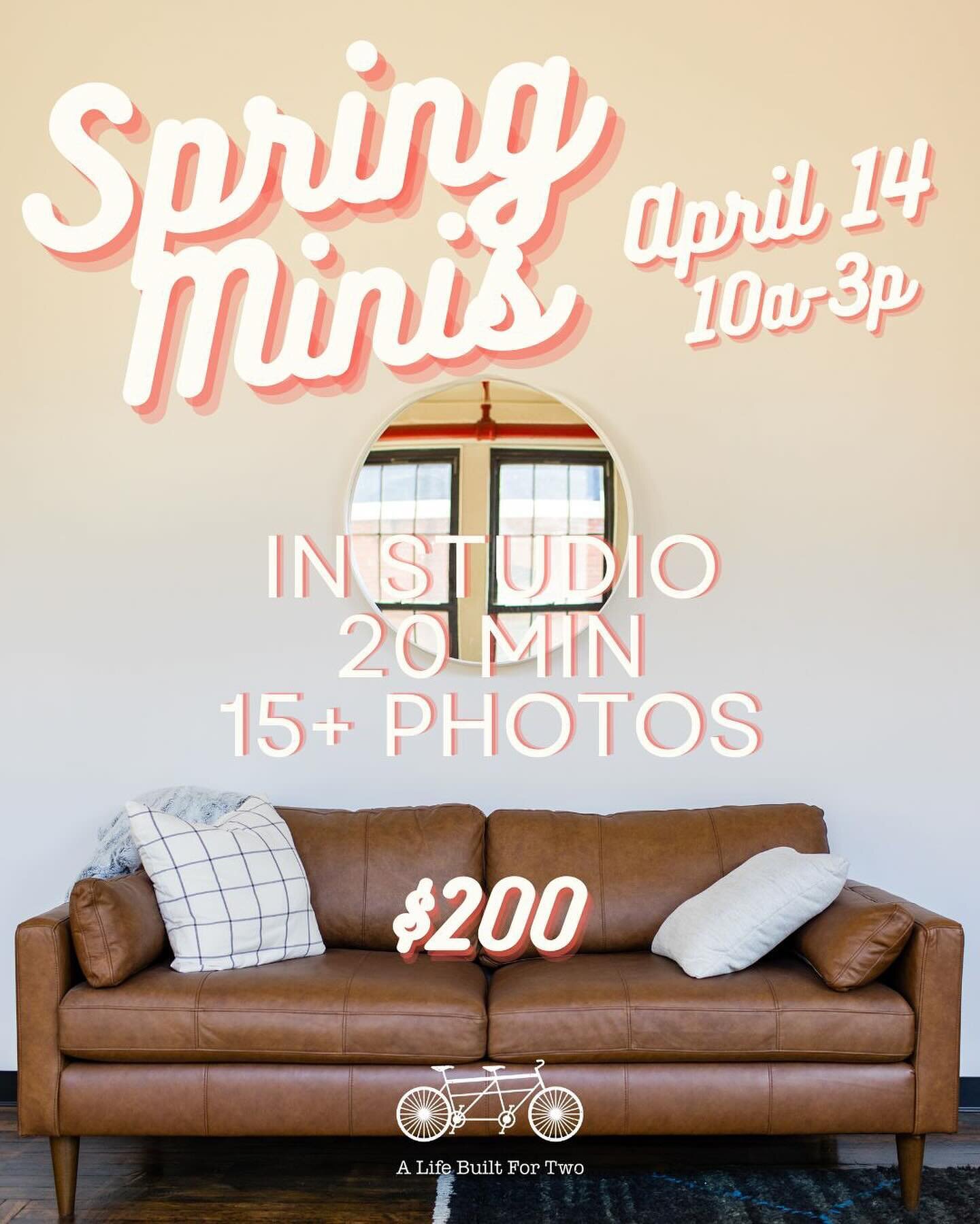 We&rsquo;re excited to announce that we are offering Spring Mini Sessions this year!

Save the date for April 14th at our studio at the @newyorkwireworks building!

Link in Bio to book your session