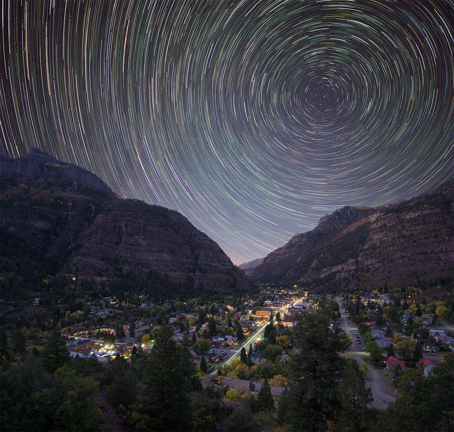Ouray Star Trails in Colorado.