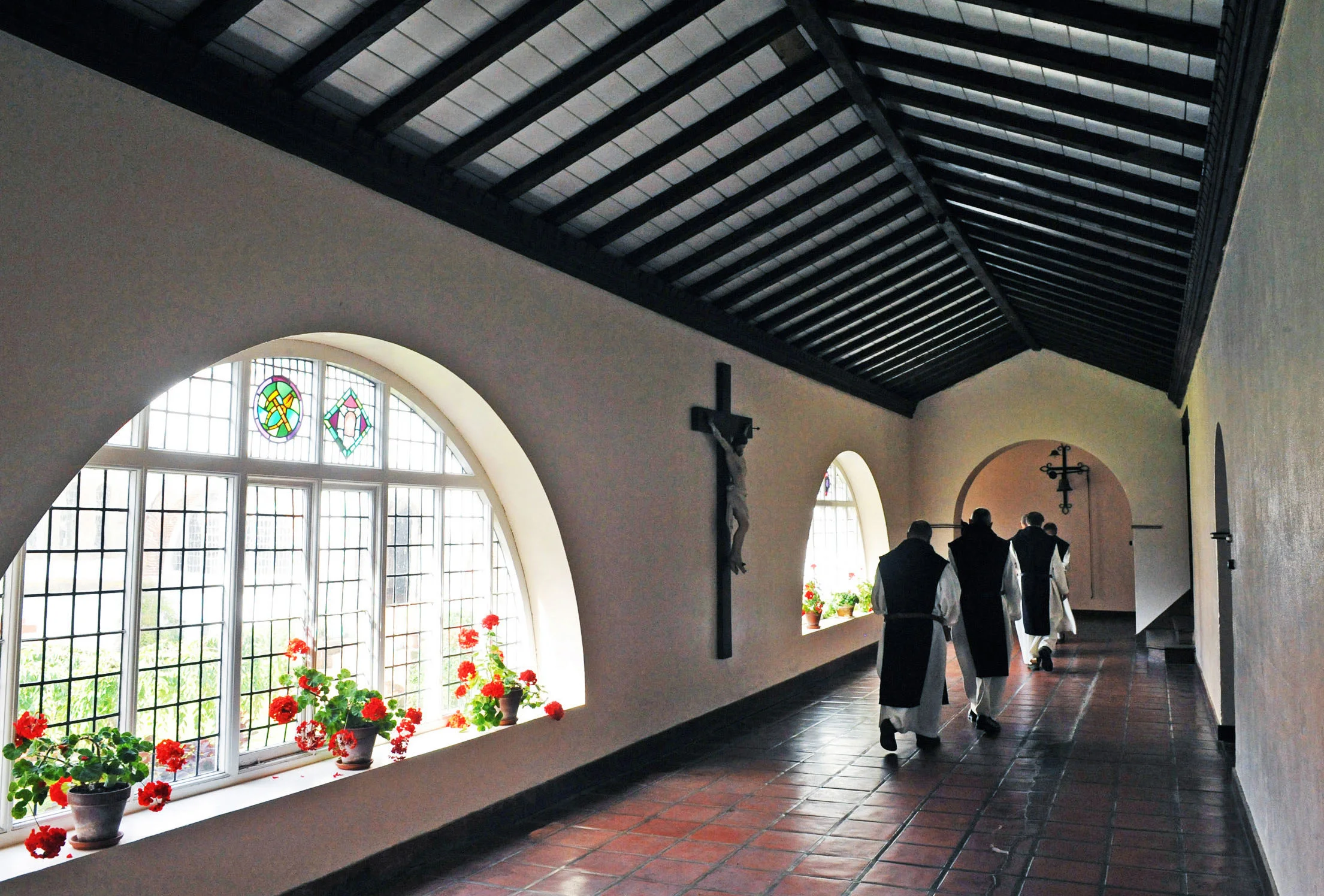 Caldey Monks in Cloisters.jpg