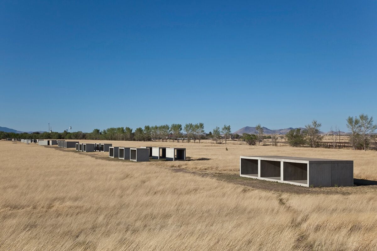 Donald Judd, 15 untitled works in concrete, 1980-1984. Permanent collection, the Chinati Foundation, Marfa, Texas. Photo by Douglas Tuck, courtesy of the Chinati Foundation. Donald Judd Art © 2017 Judd Foundation / Artists' Rights Society (ARS), New York.