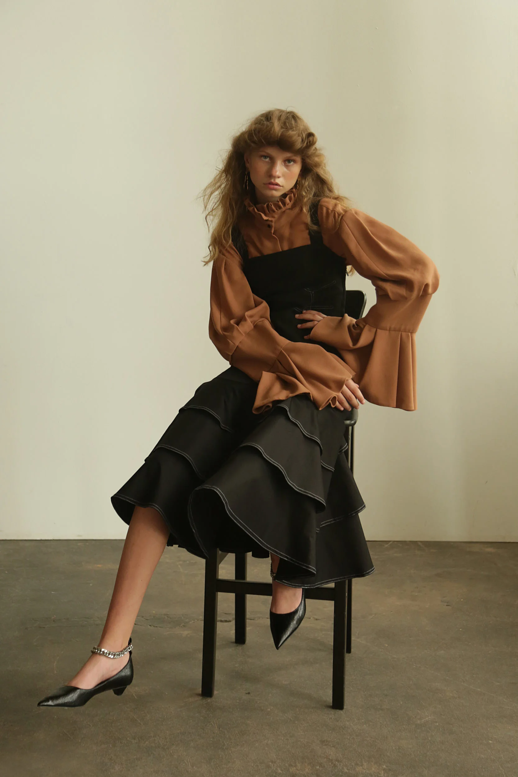 Shirt - Michał Szulc, Corset & skirt - Cyvonyuk, Earrings - 10Decoart, Shoes - Stylist’s own