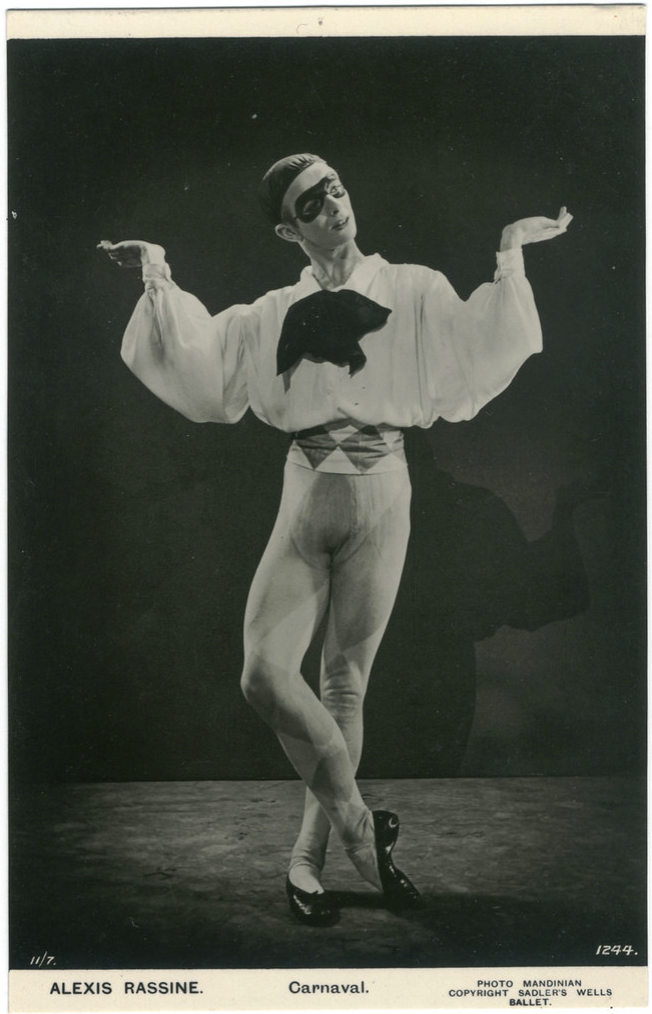 Alexis Rassine in Carnaval, Sadler's Wells Ballet, Photo byEdward Mandinian.png