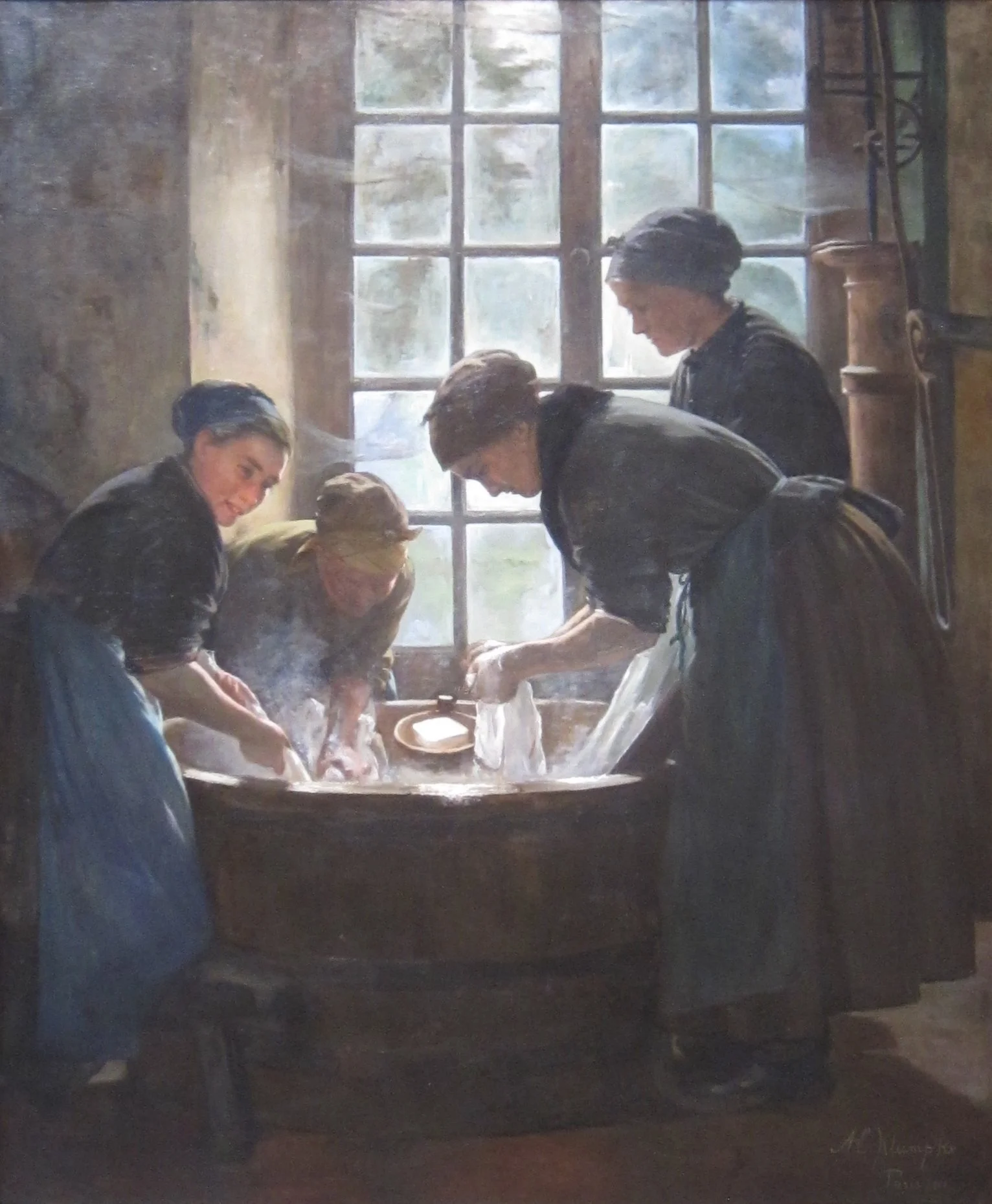 "In the Wash-house" by Anna Elizabeth Klumpke