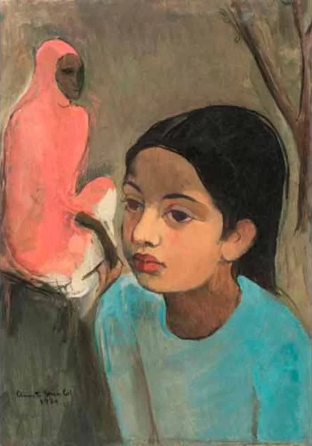 The Little Girl in Blue by Amrita Sher-Gil