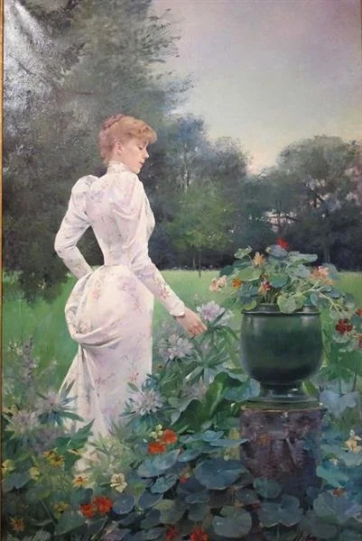 Dans les fleurs by Louise Abbéma