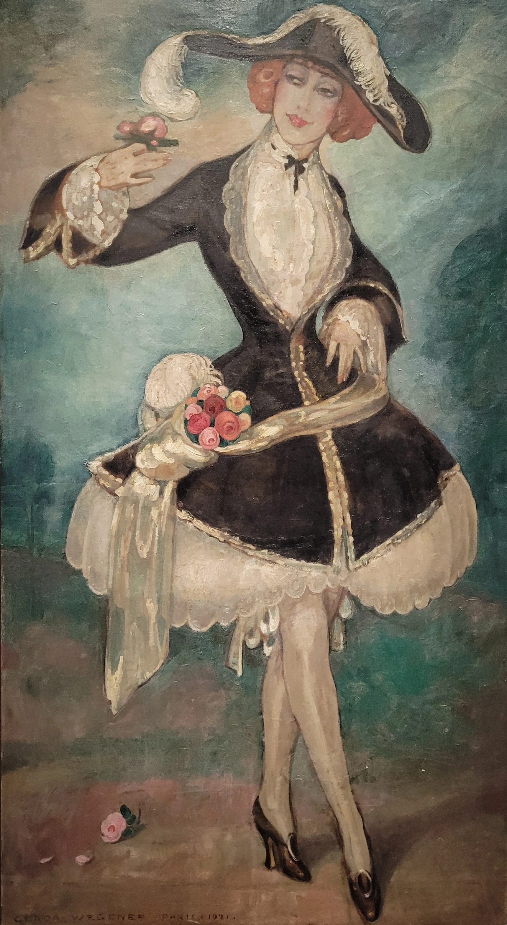 Lili déguisée en chevalier à la rose