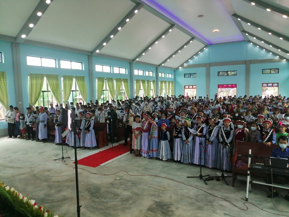 Ngwalisi's newly constructed church in Burma