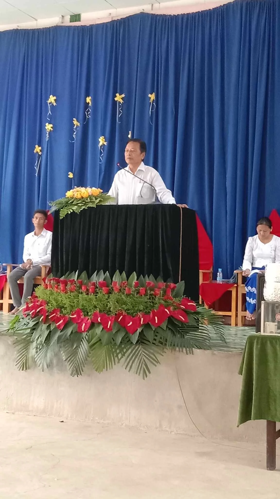 Charlie preaching in Burma
