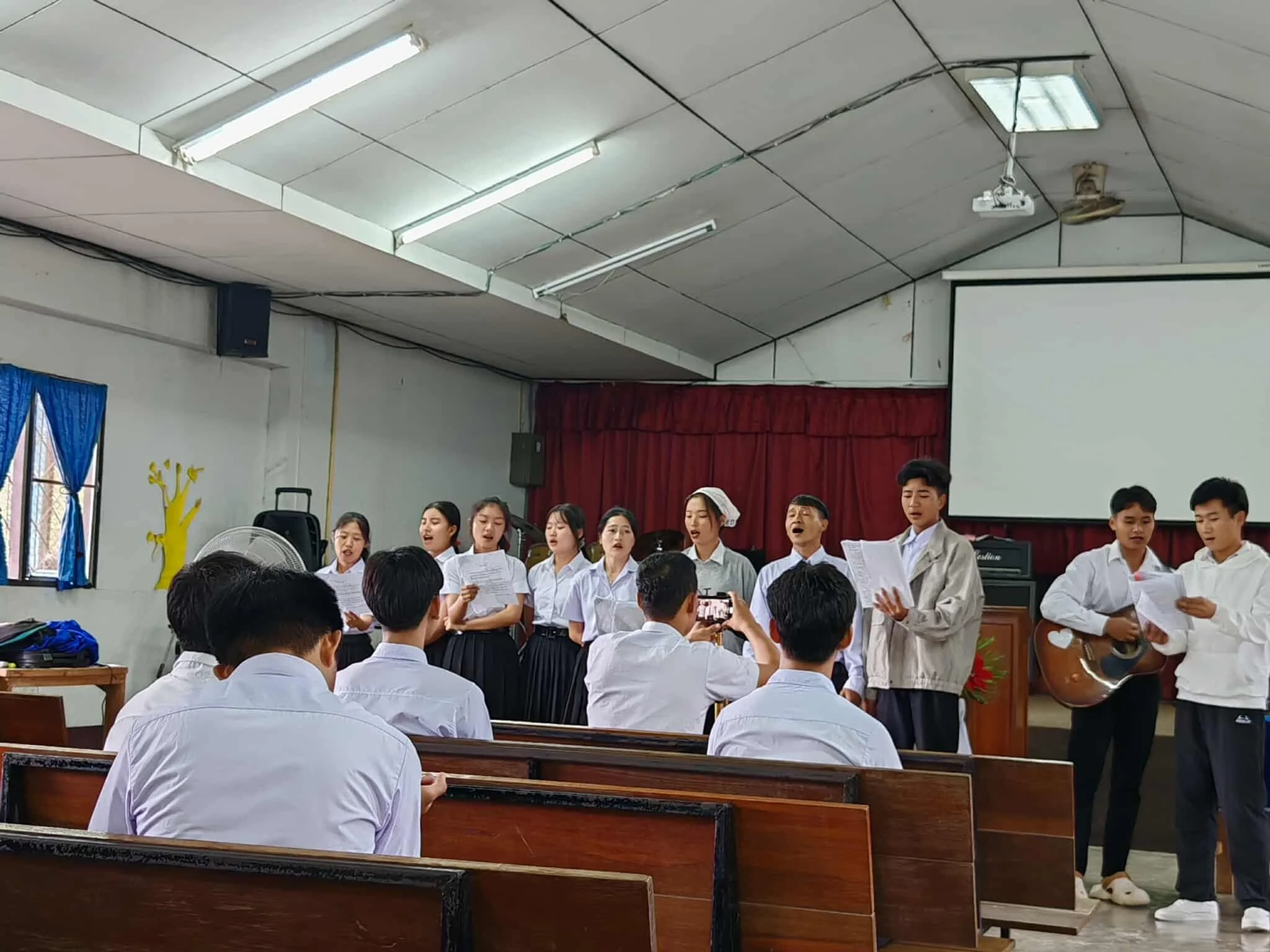 Students leading Chapel