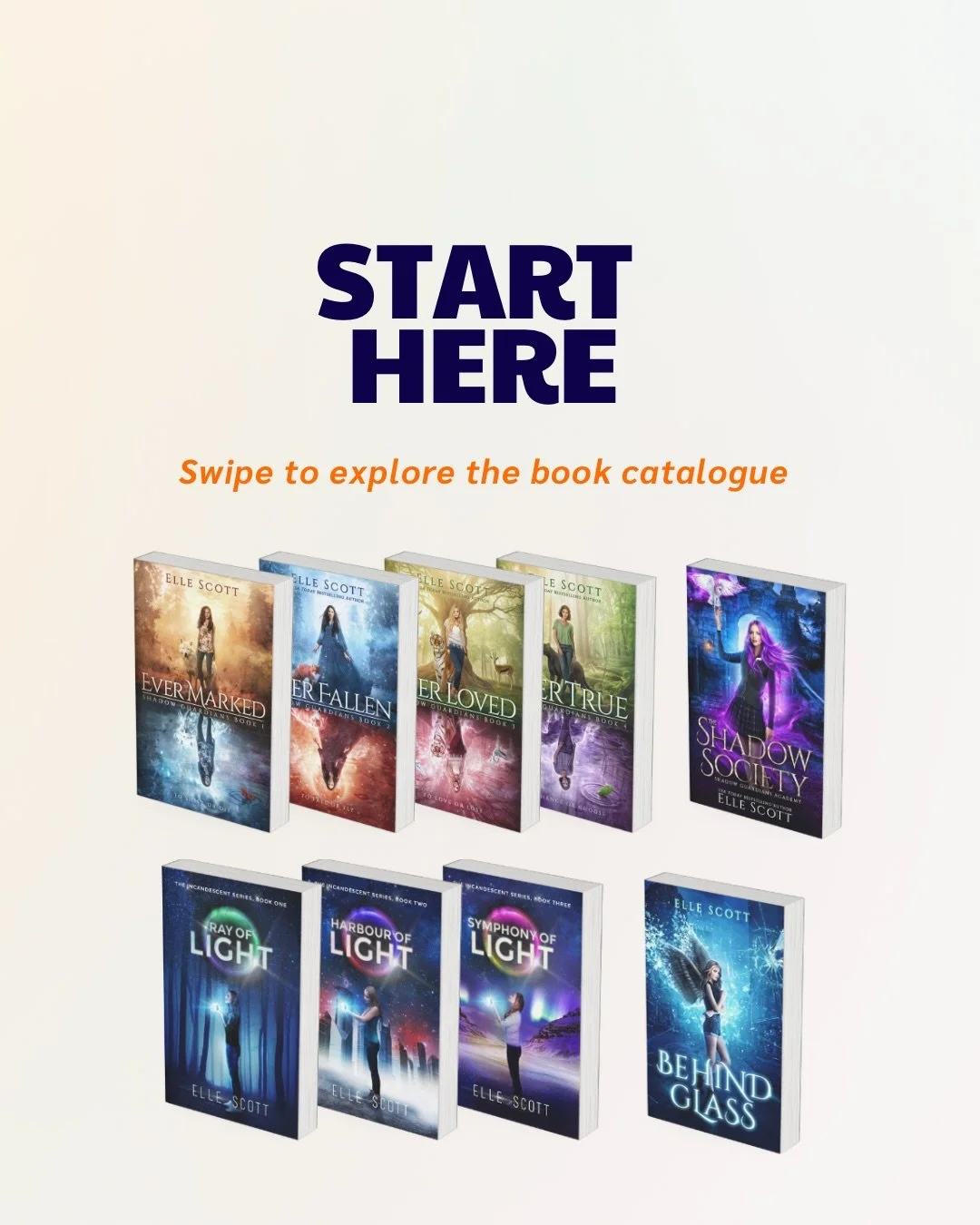 Here it is, the Elle Scott book haul.

🌀 THE SHADOW GUARDIANS SERIES 🌀
When Leila discovers a tattoo-like spiral on her arm, she is told she has been marked to become a Guardian (aka. an animal shifter)

Books 1-3 available, book 4 coming 14th May 