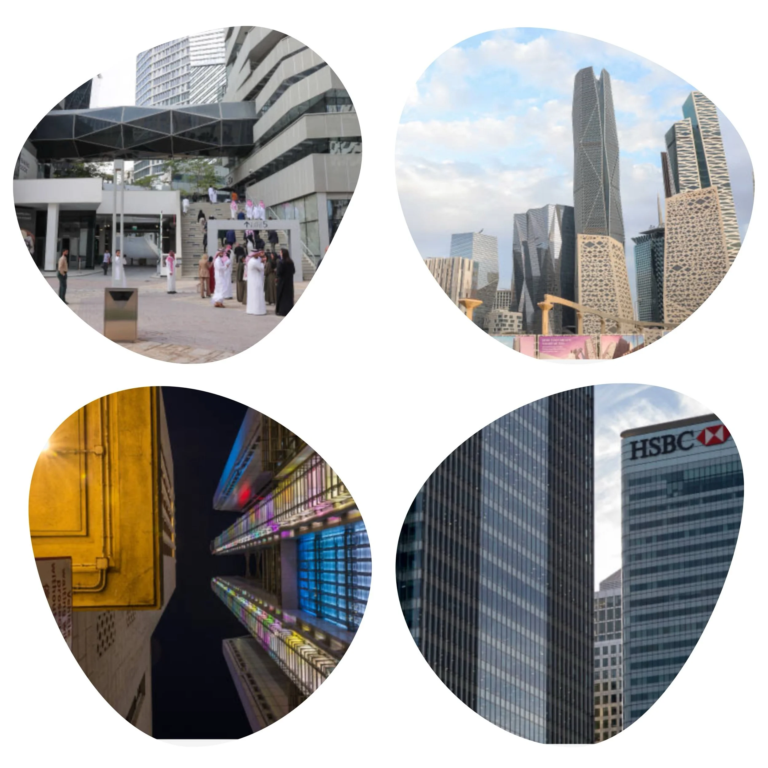 How does the new HSBC building in Riyadh contribute to the King Abdullah Financial District