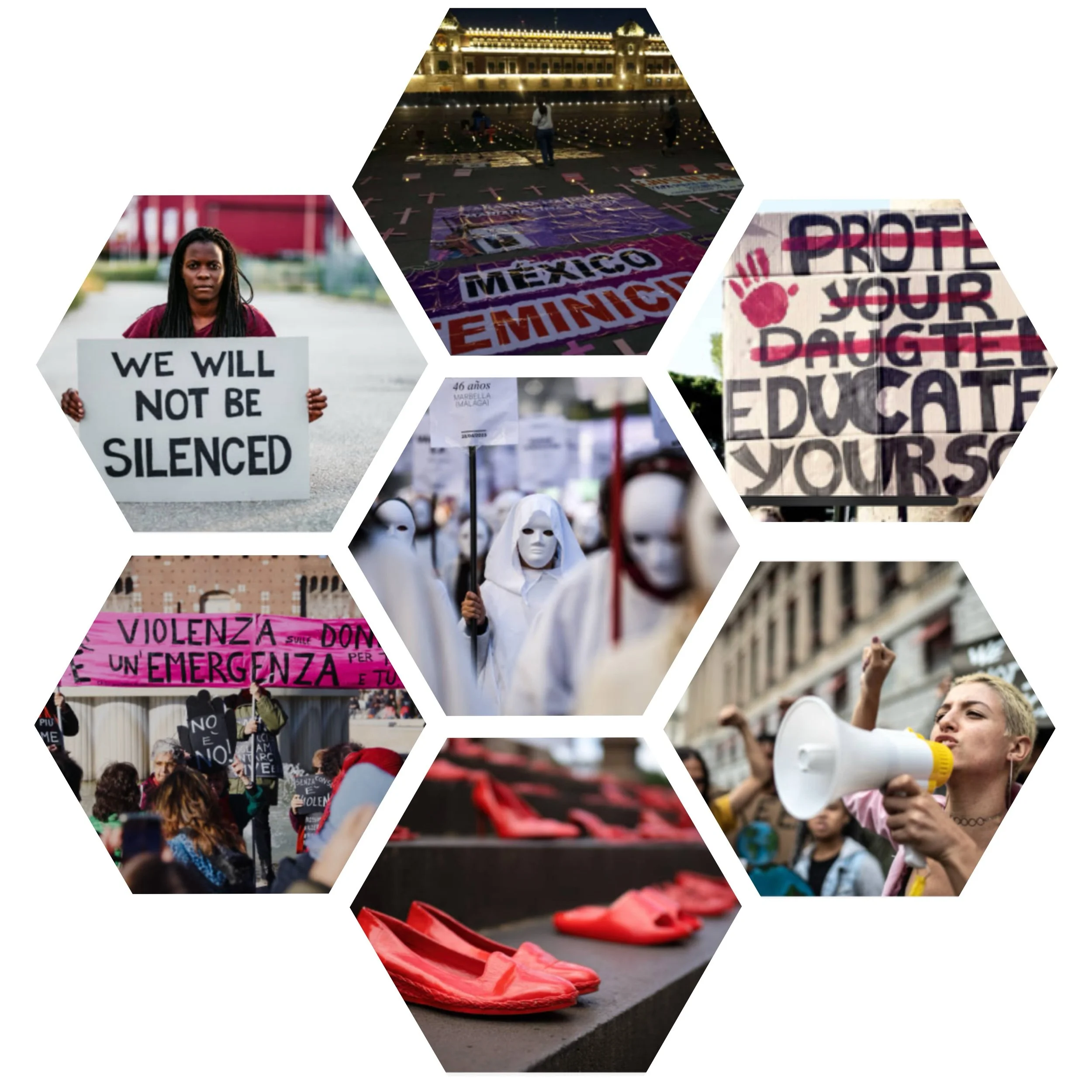 Worldwide protests call for an end to violence against women