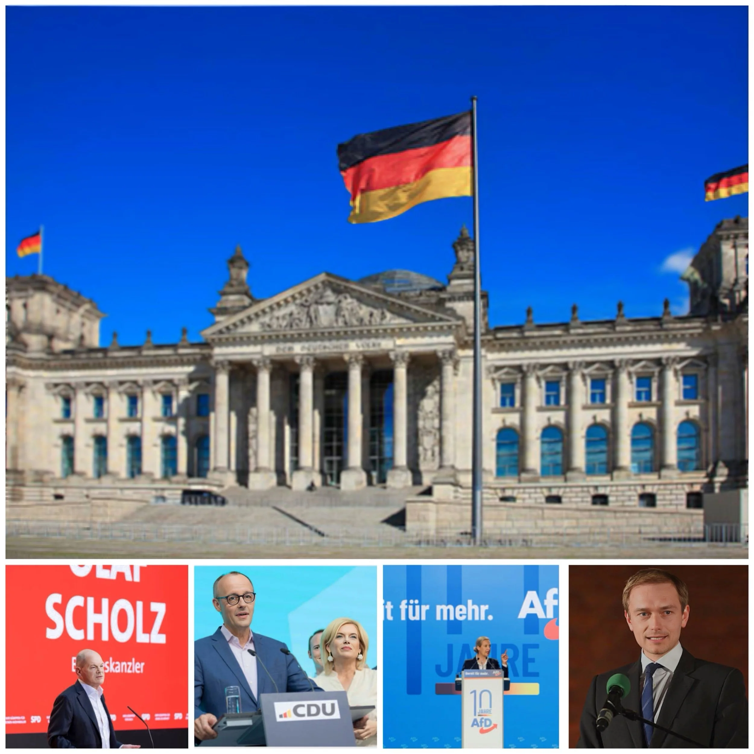 What political parties in Germany are involved in February elections?  