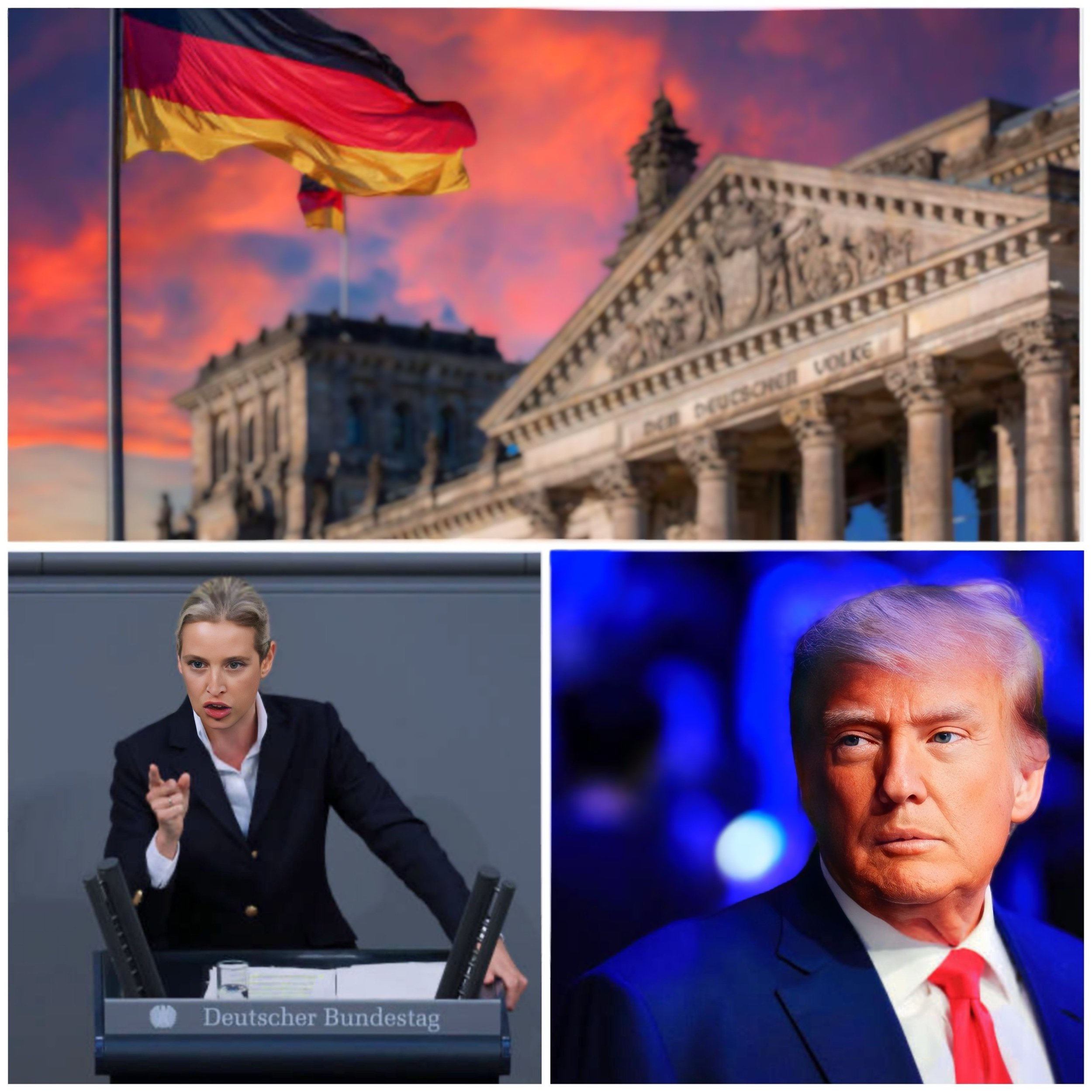 What are similarities and differences between Trump and Alice Wiedel of Germany 