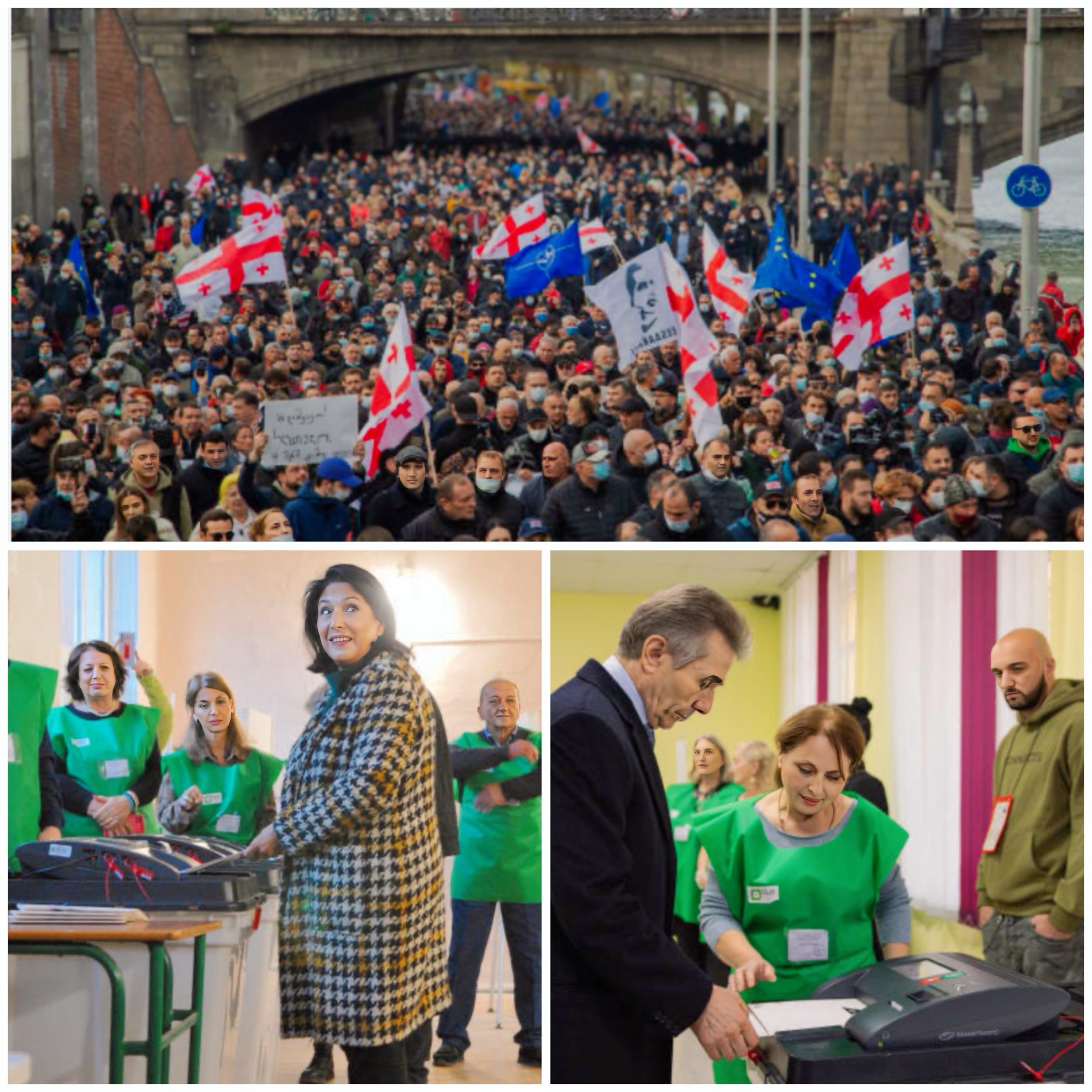 Who are the main opposition candidates in Georgia's election recount