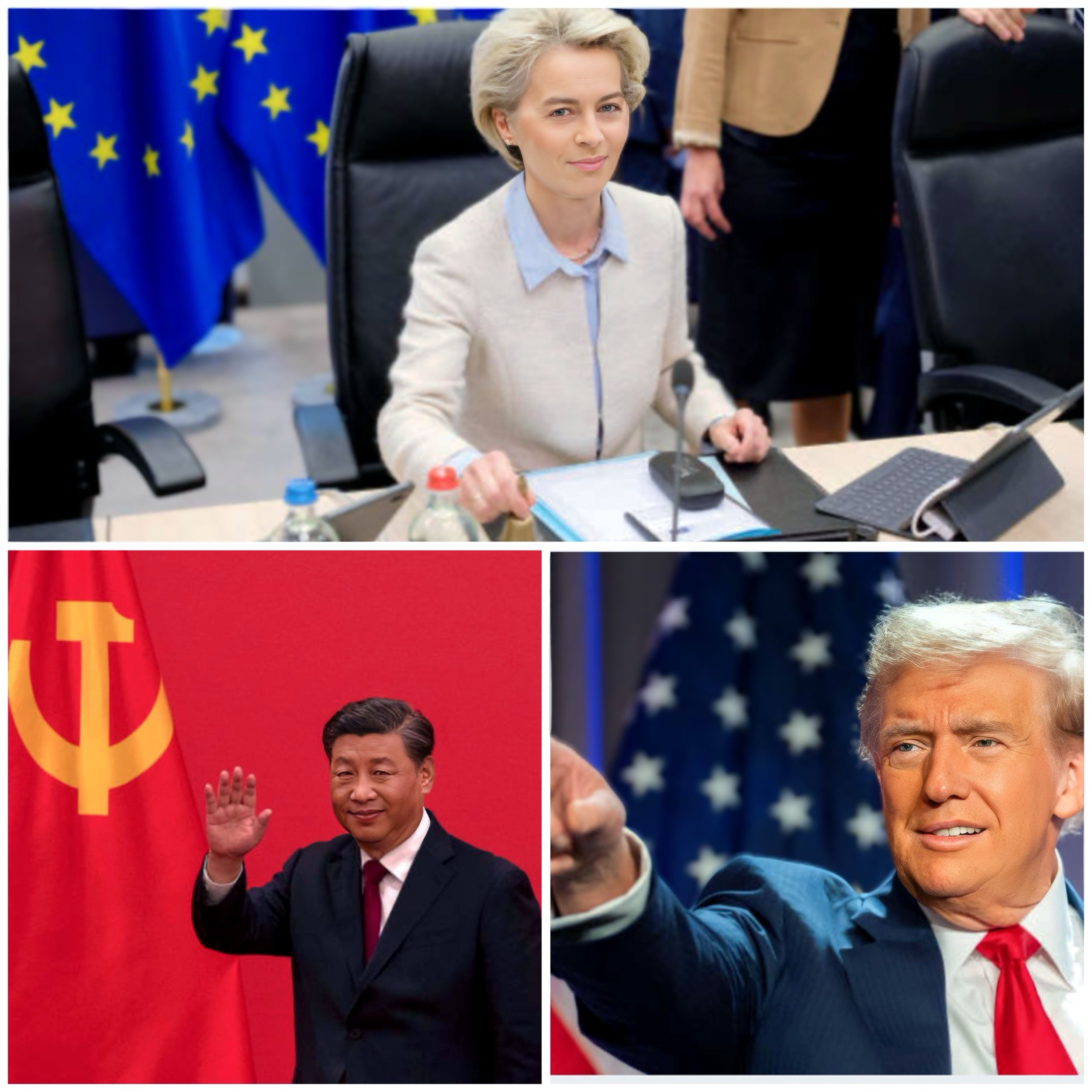 What is opinion of EU commissioner about EU relations with Trump and Xi
