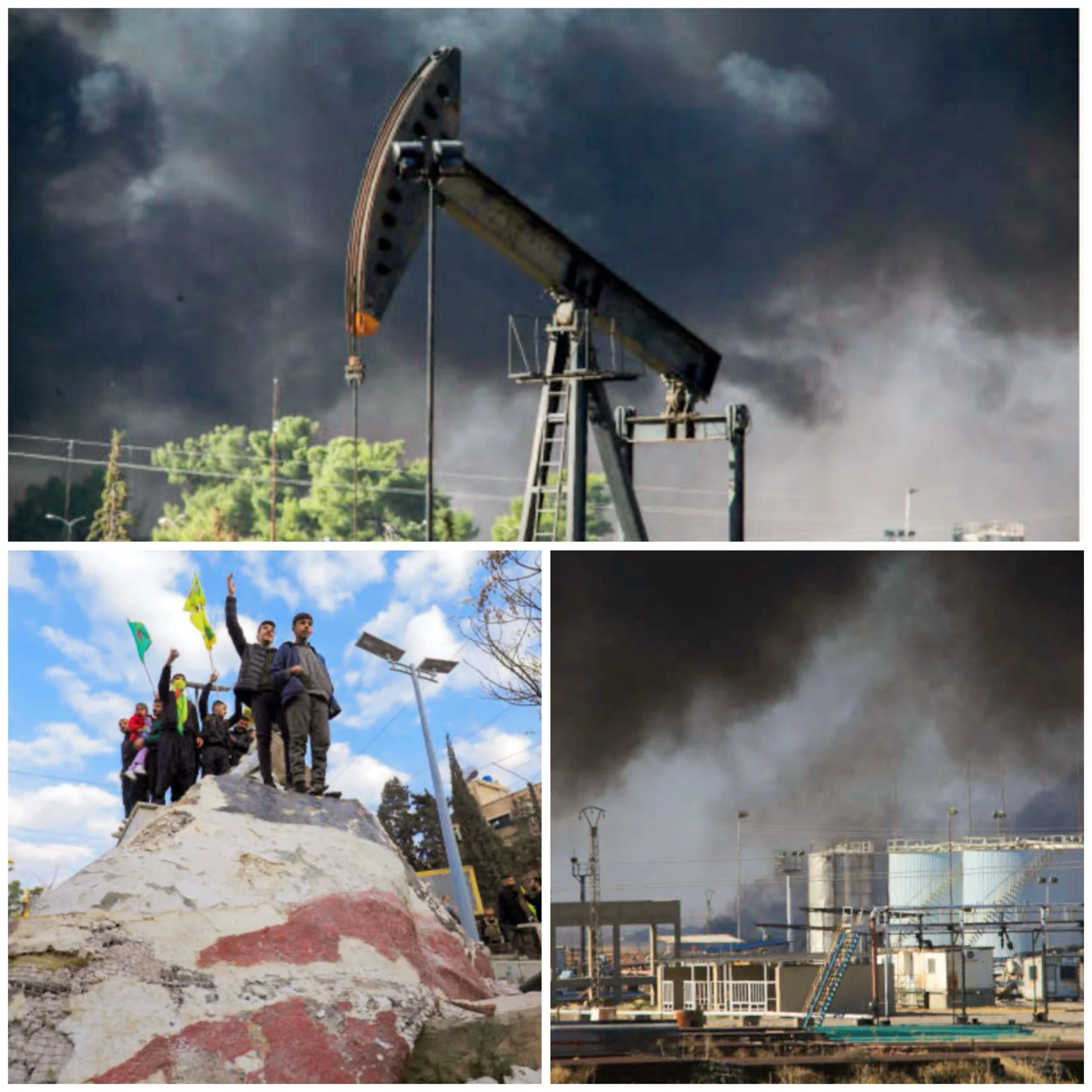 Who controls major oil production in Syria?