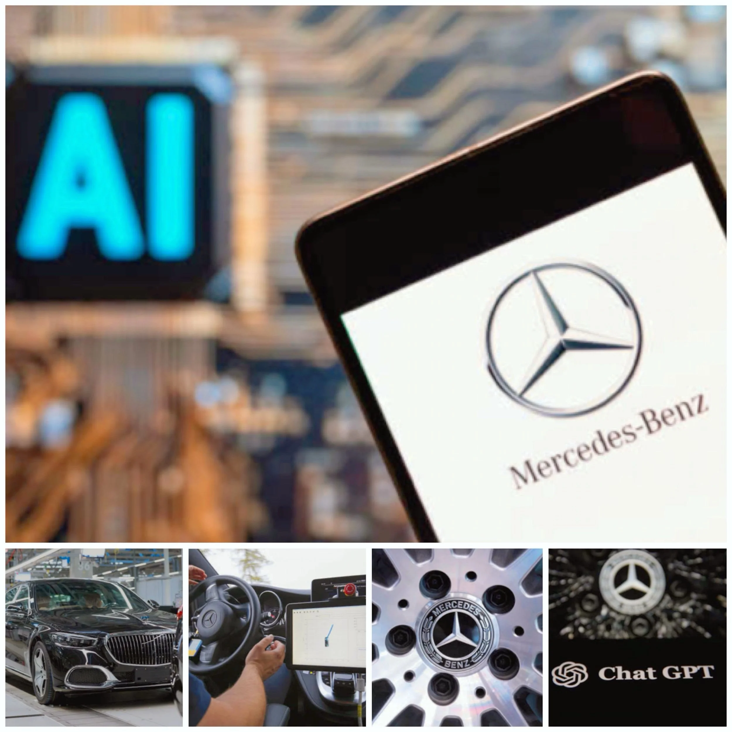 What specific AI technologies are used in the Mercedes-Benz Virtual Assistant