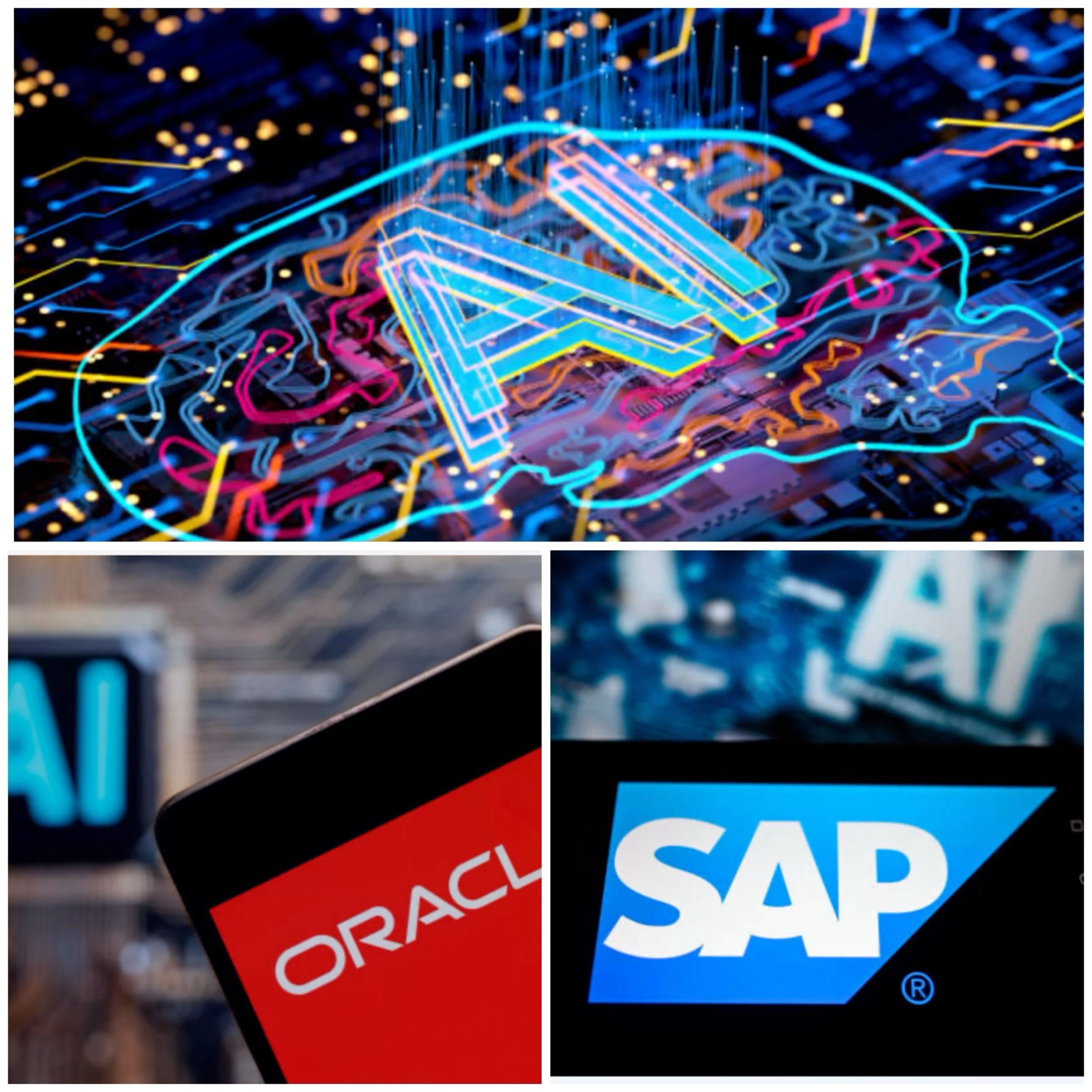 How does Oracle's AI integration compare to SAP's in terms of functionality