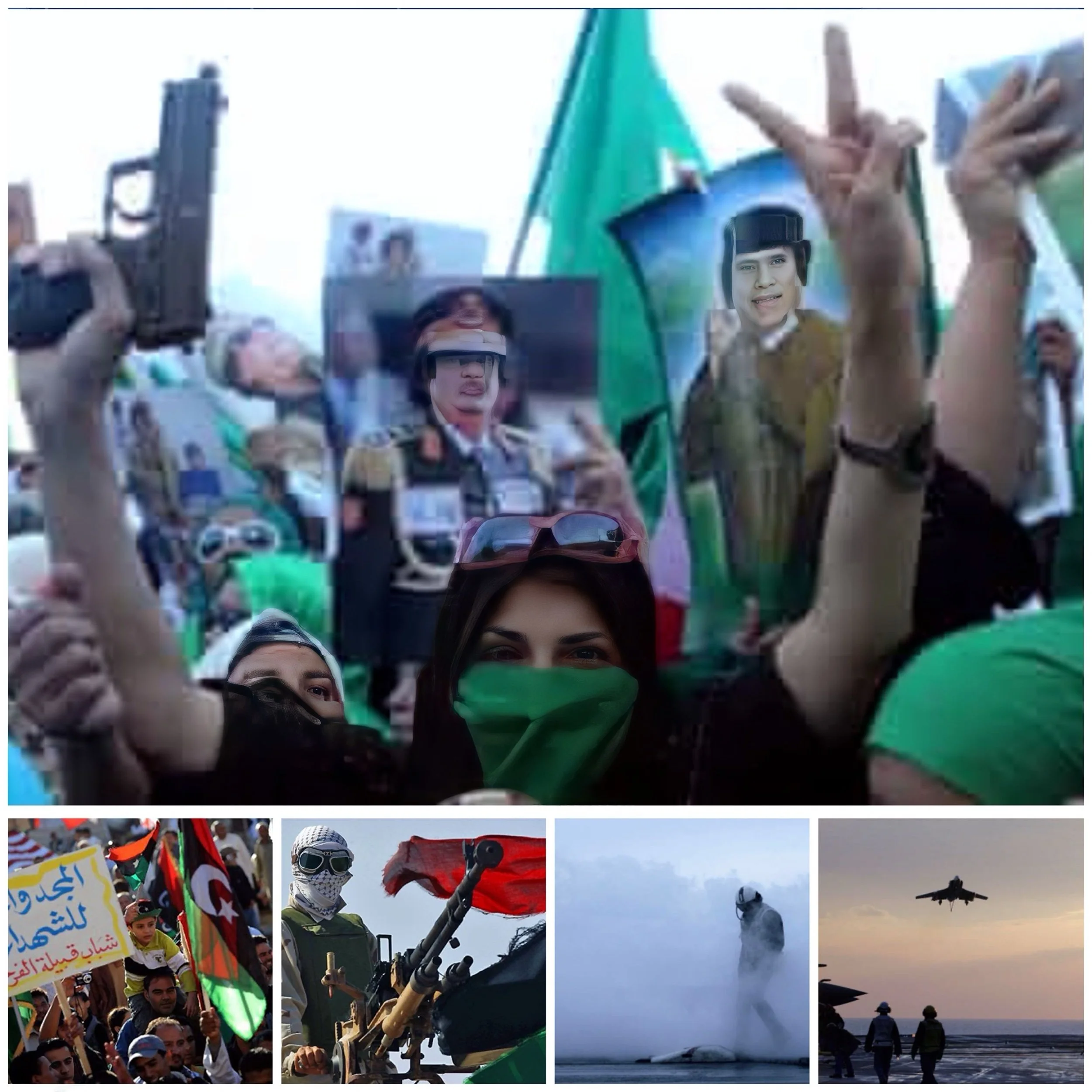 What were the main strategies used by the anti-Gaddafi forces to gain control