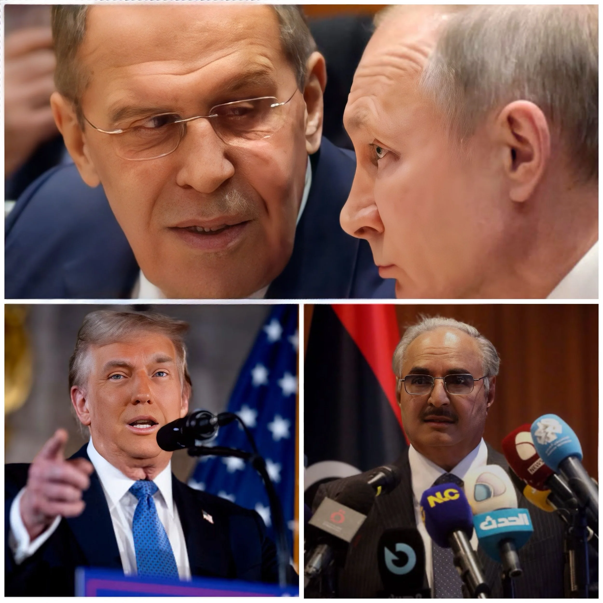 How does Haftar's relationship with the US compare to his ties with Russia