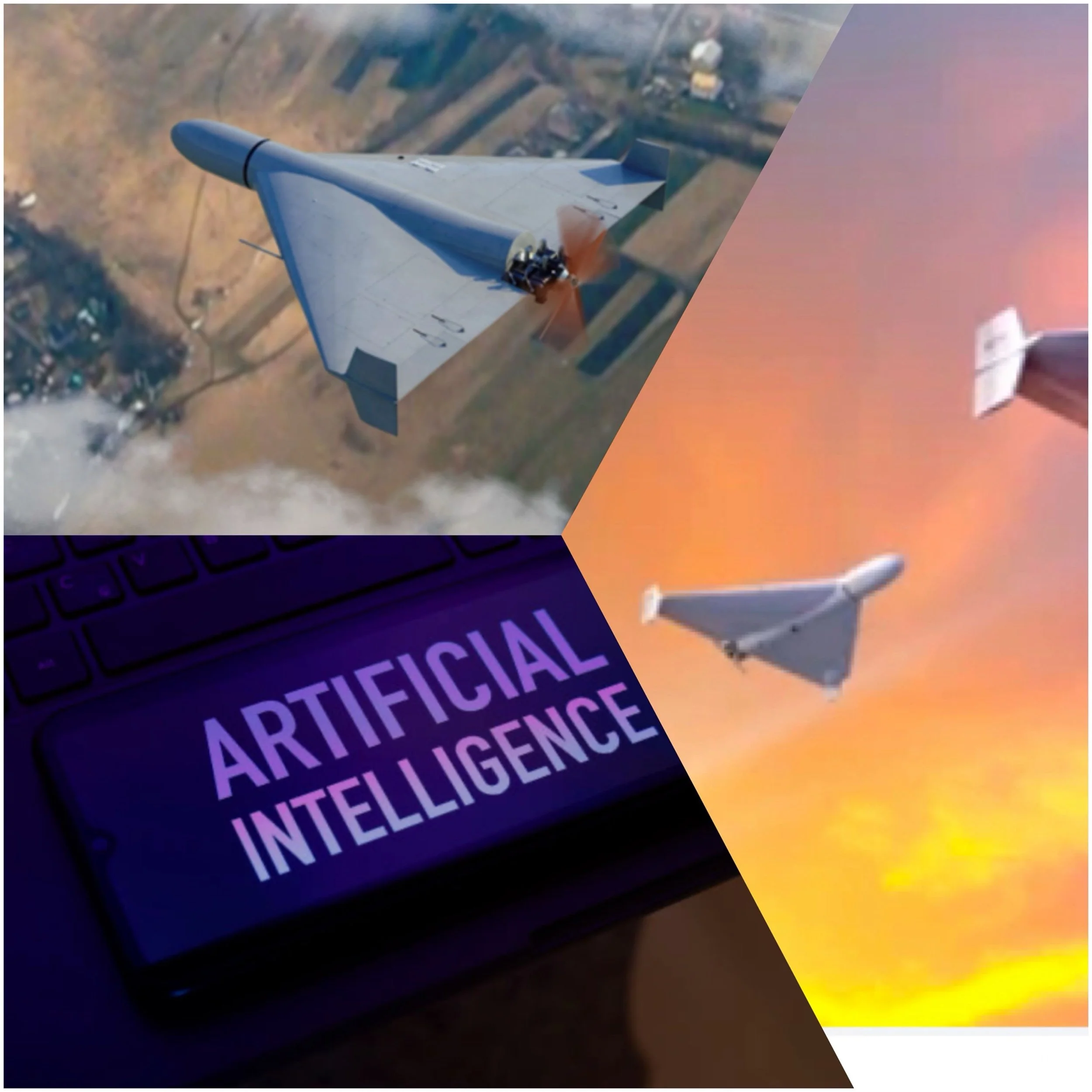 How does the use of AI in drones impact the battlefield strategy