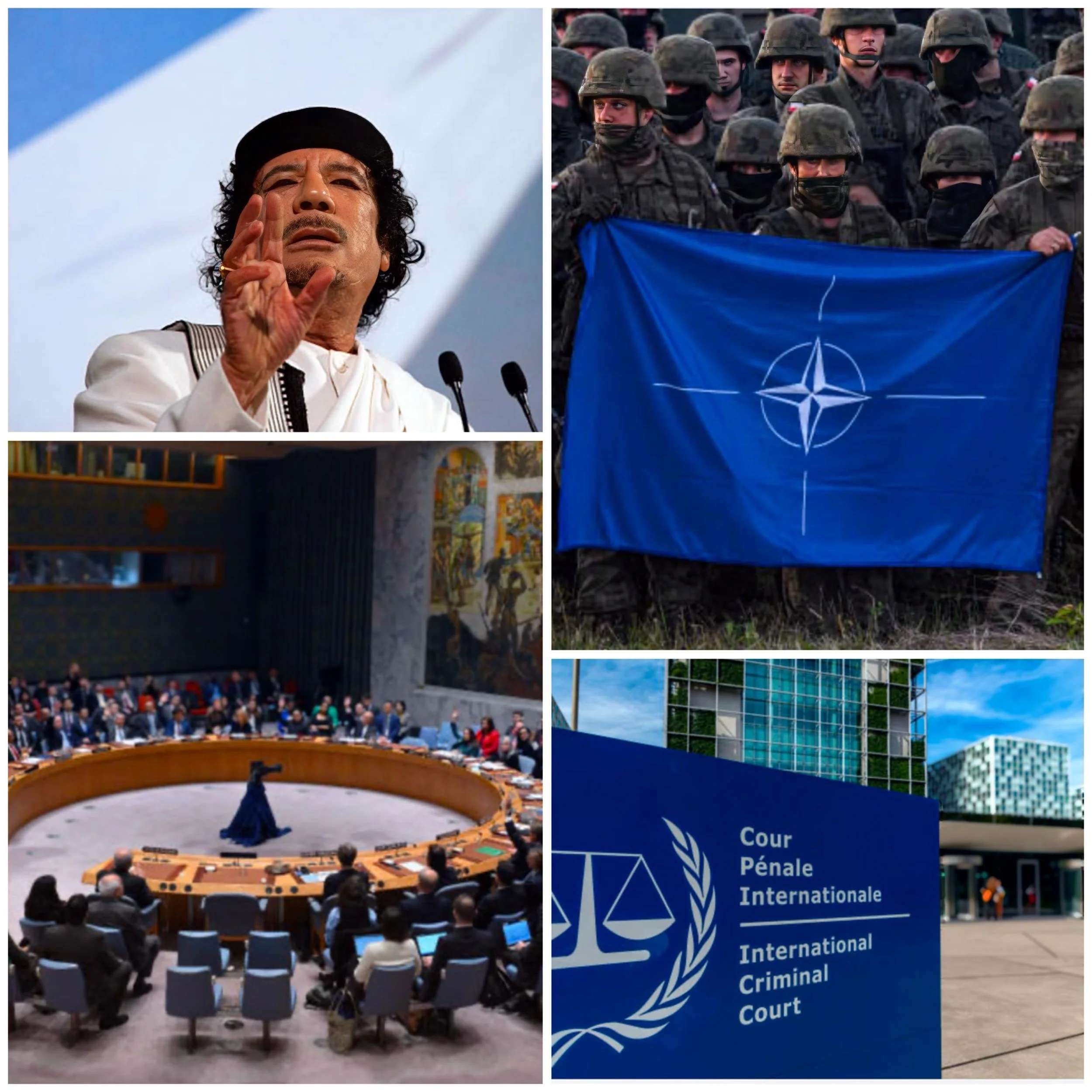 What role did the international community play in the events leading to Gaddafi's death