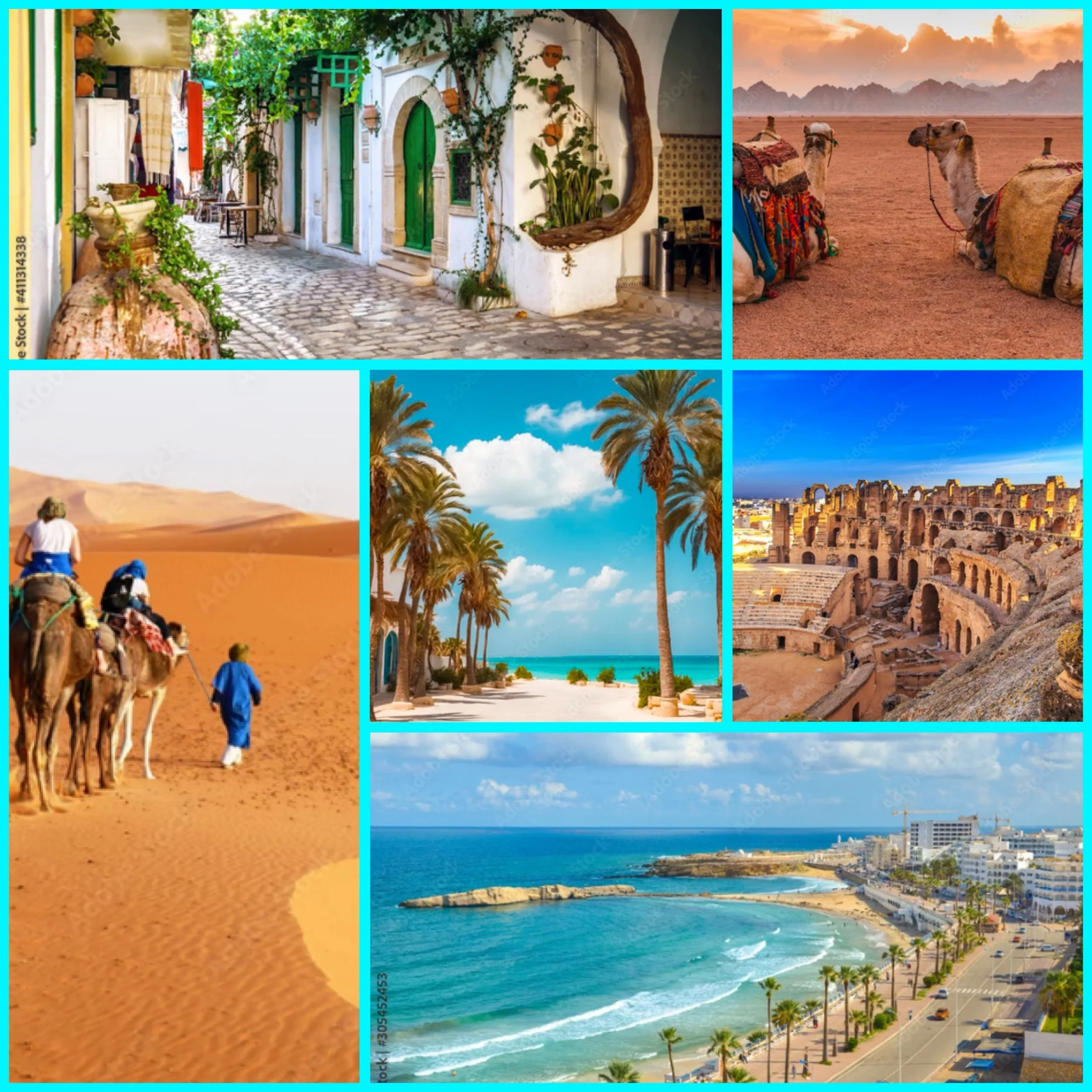 What are key tourist spots of Tunisia 