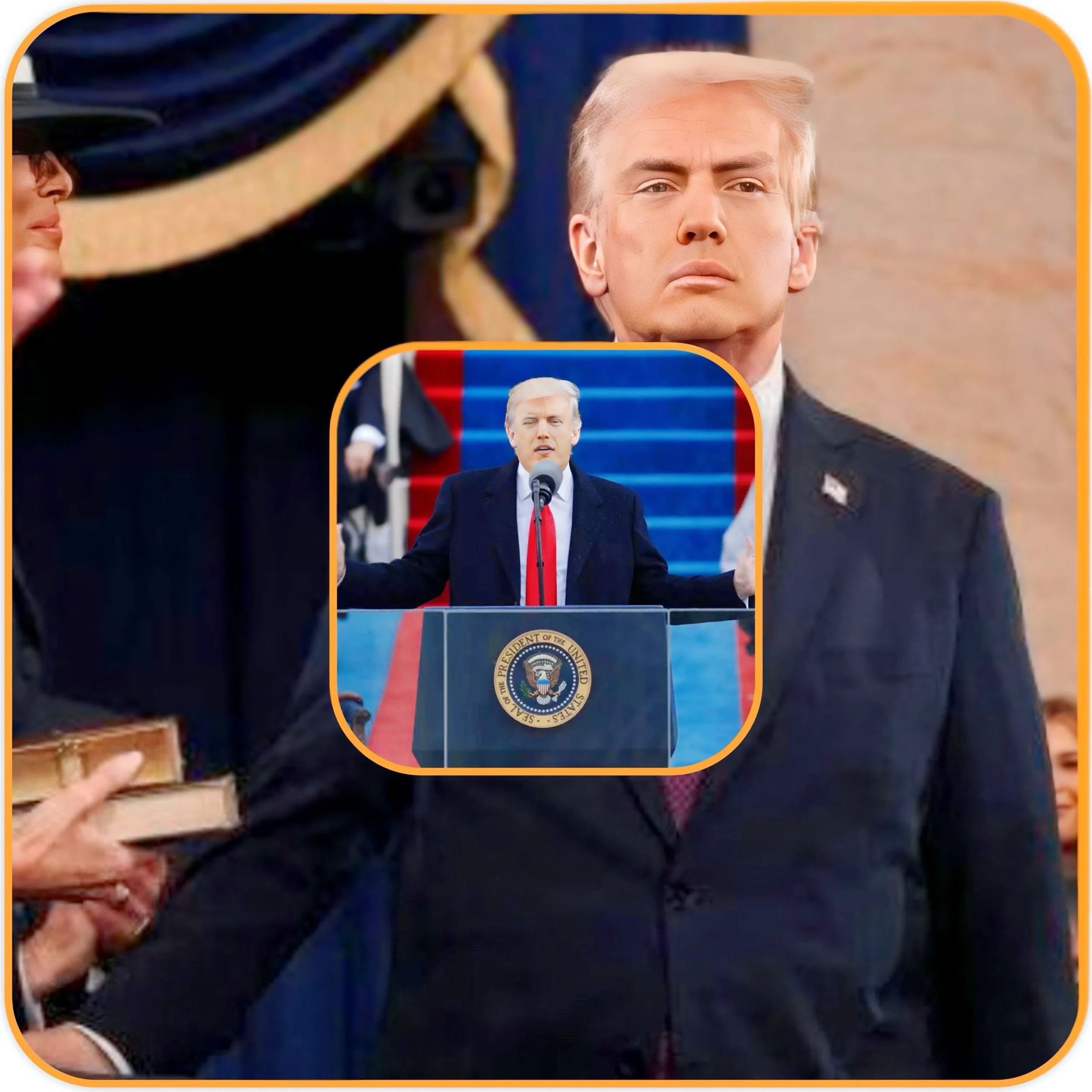 How did Trump's inaugural address differ from those of previous presidents