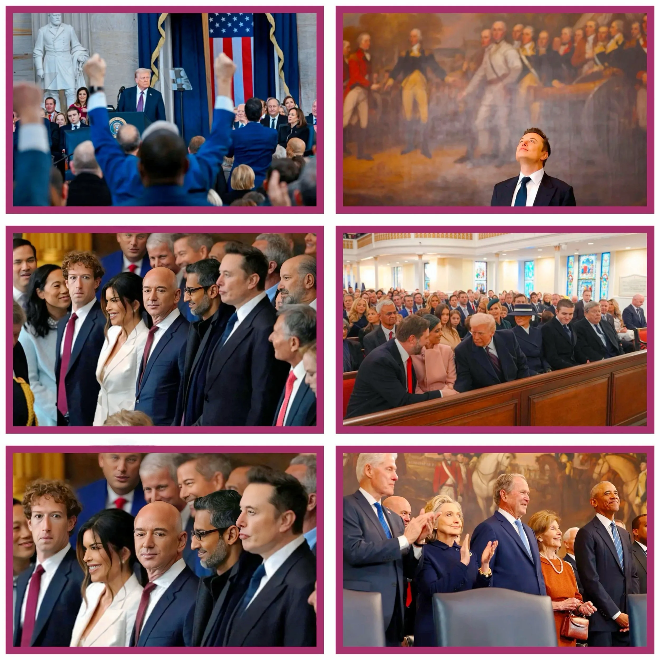 How did Trump's inaugural address compare to his second inaugural address