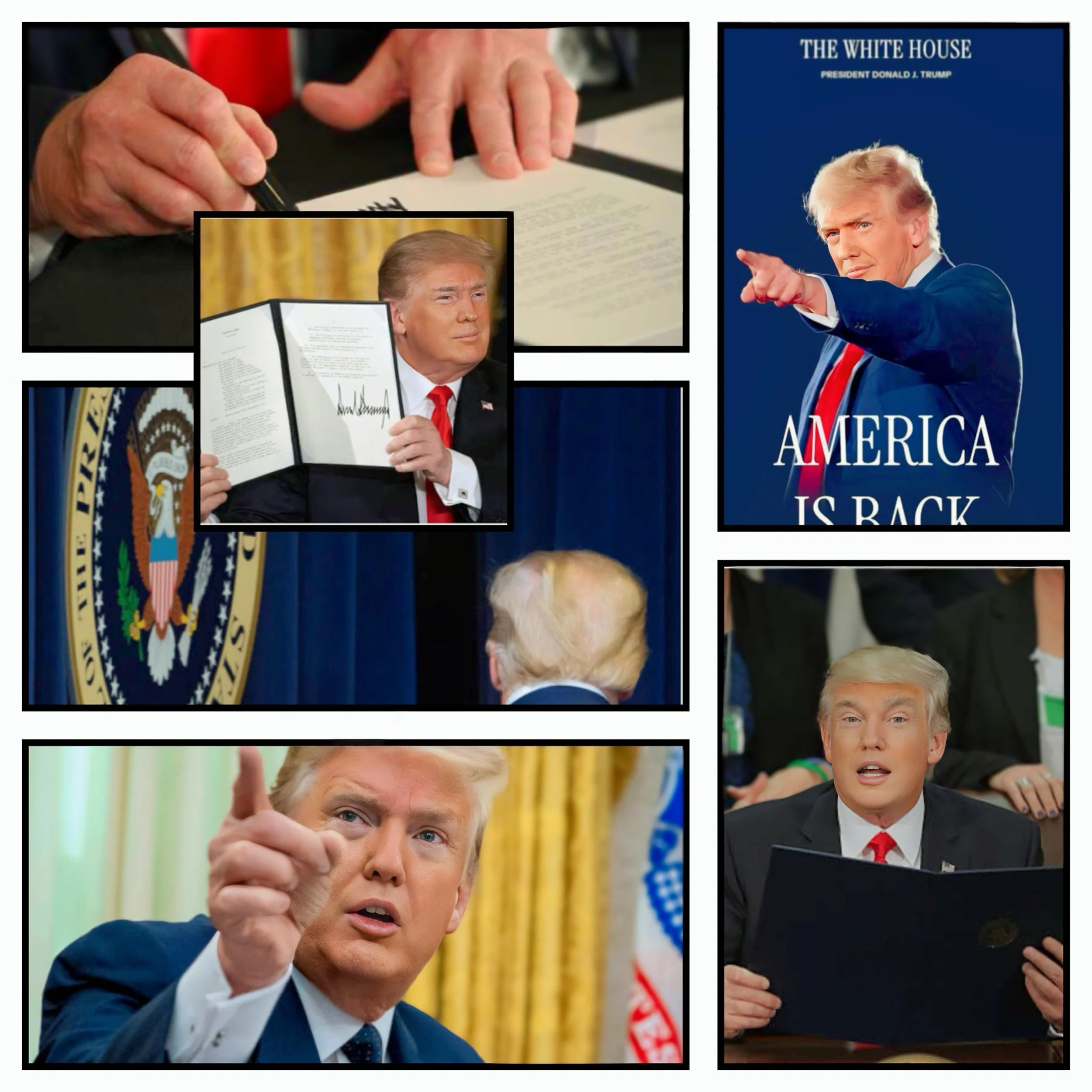 Flurry of executive orders issued by Donald Trump today