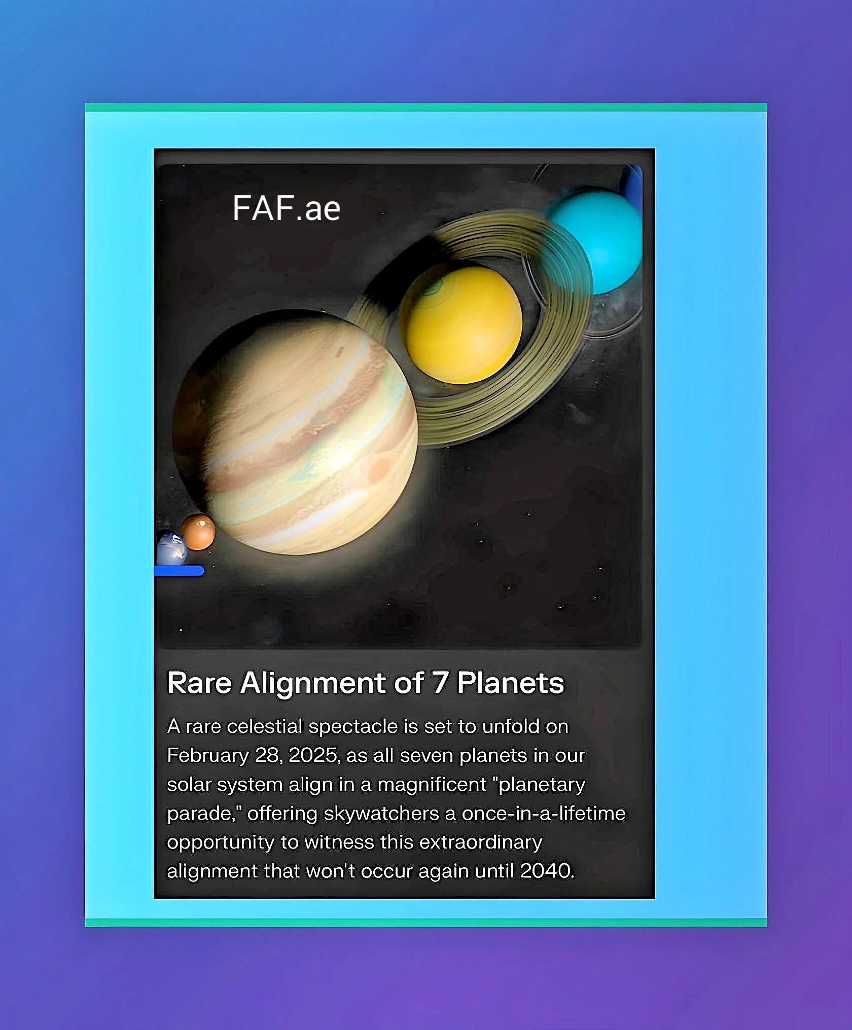 Seven-Planet Alignment on February 28, 2025: A Rare Celestial Spectacle