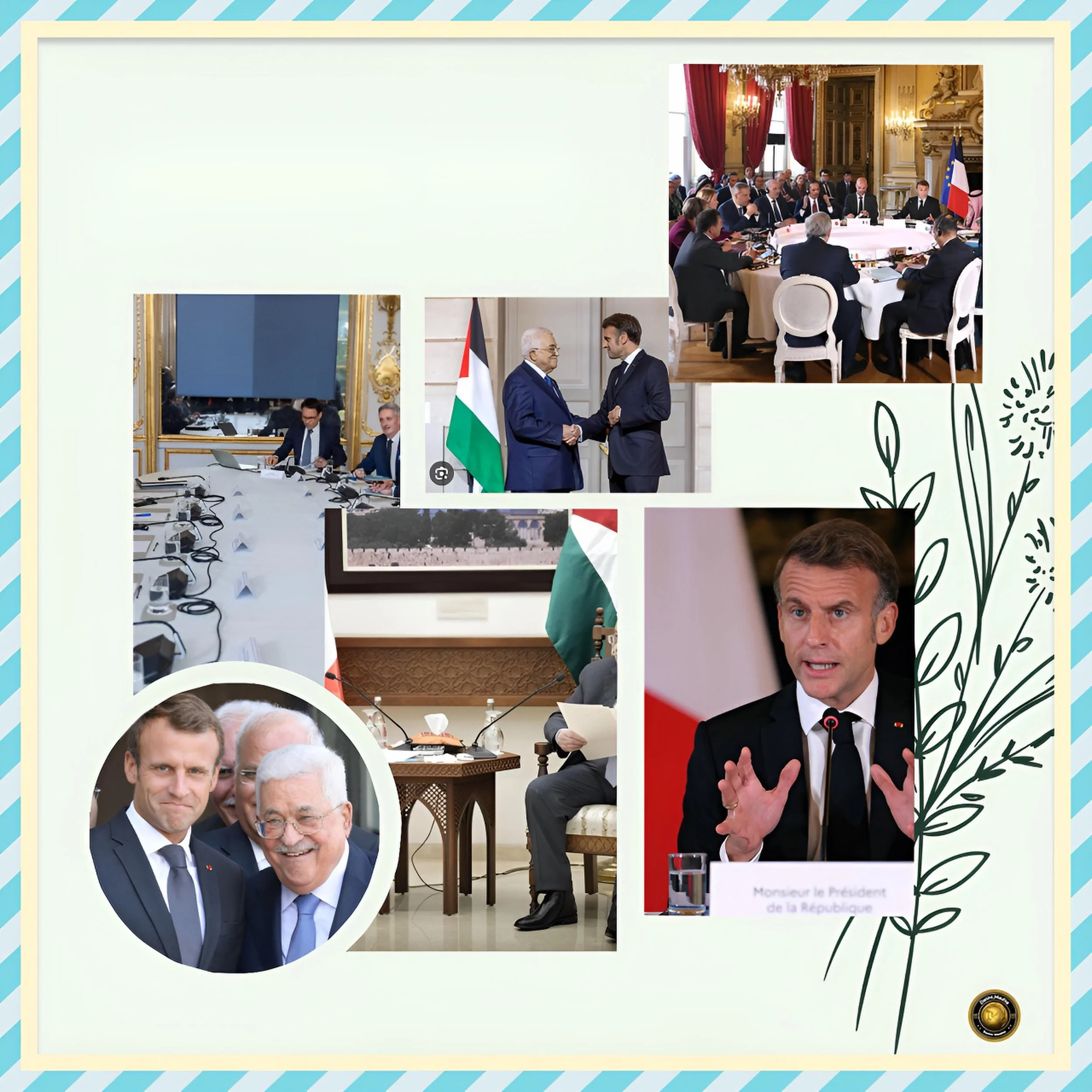 Macron-Abbas President of Palestine Meeting: French-Palestinian Initiative and International Reactions