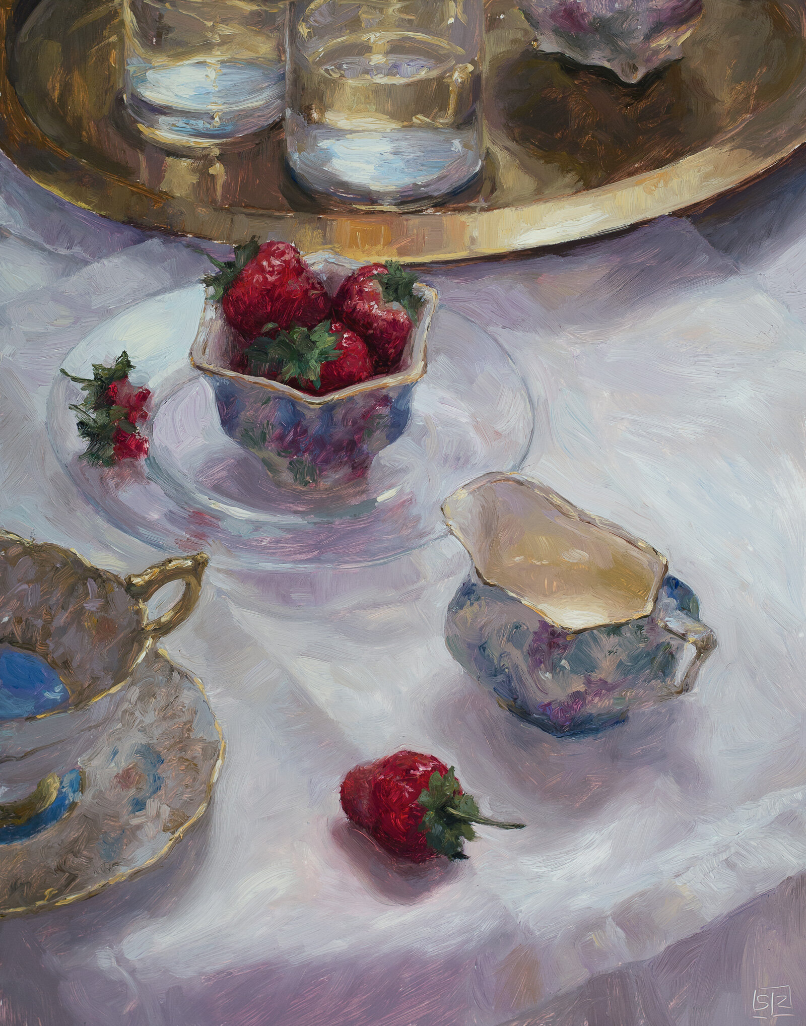 Strawberries with Royal Winton and Cream