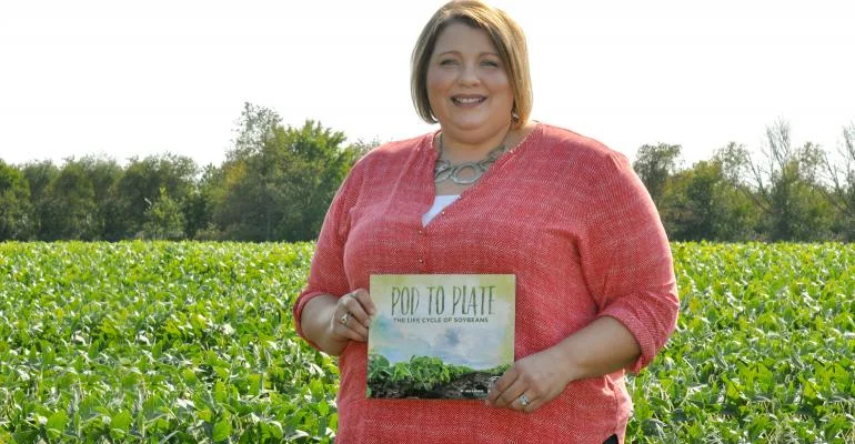 A photo from an article in Prairie Farmer magazine about the soybean book I wrote. 