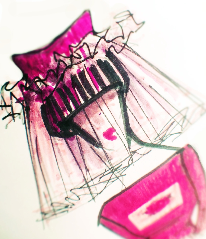 My Sketch for an Indie-Wedding veil...