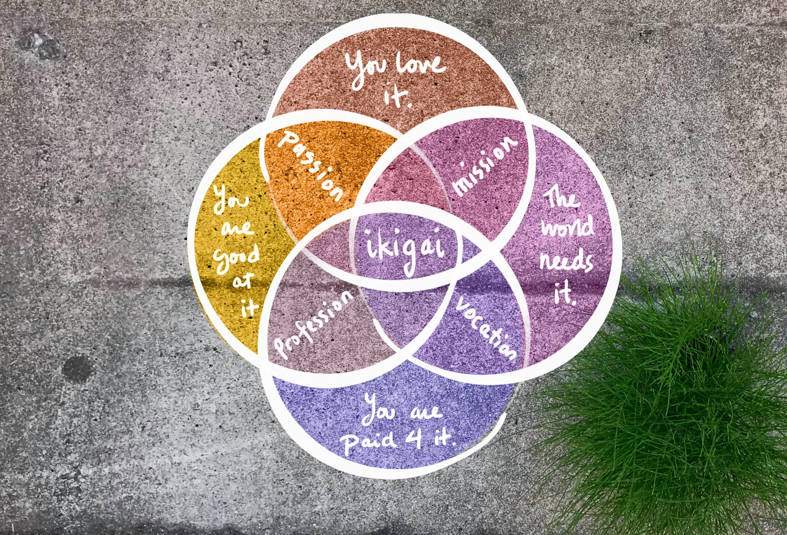 Ikigai - venn Diagram A. By Petra
