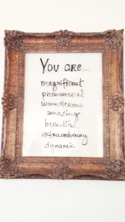 Little hints of rassuring words sprinkled around Nashville. Found this gem while at a local restaurant.