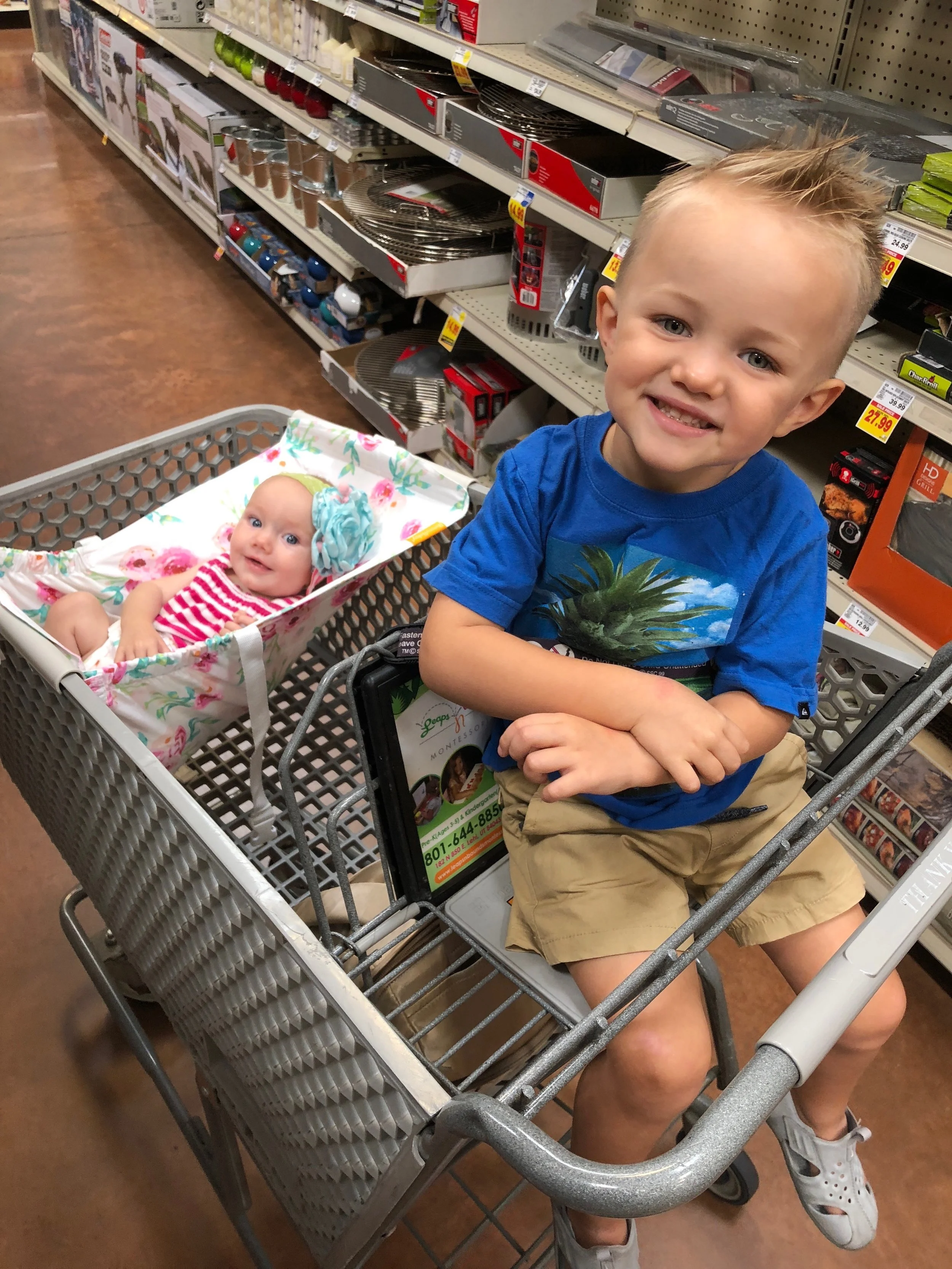 grocery cart baby sling