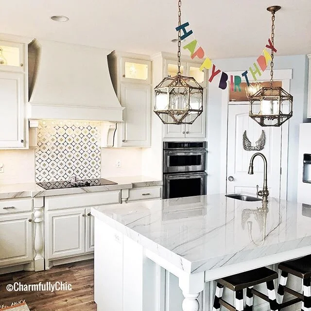 I just realized I hadn&rsquo;t really shared any pictures of my kitchen since we changed counters, sinks, faucets, added under-cabinet lighting, and my dream backsplash. It took me years of research and planning and endless countertop and tile sample
