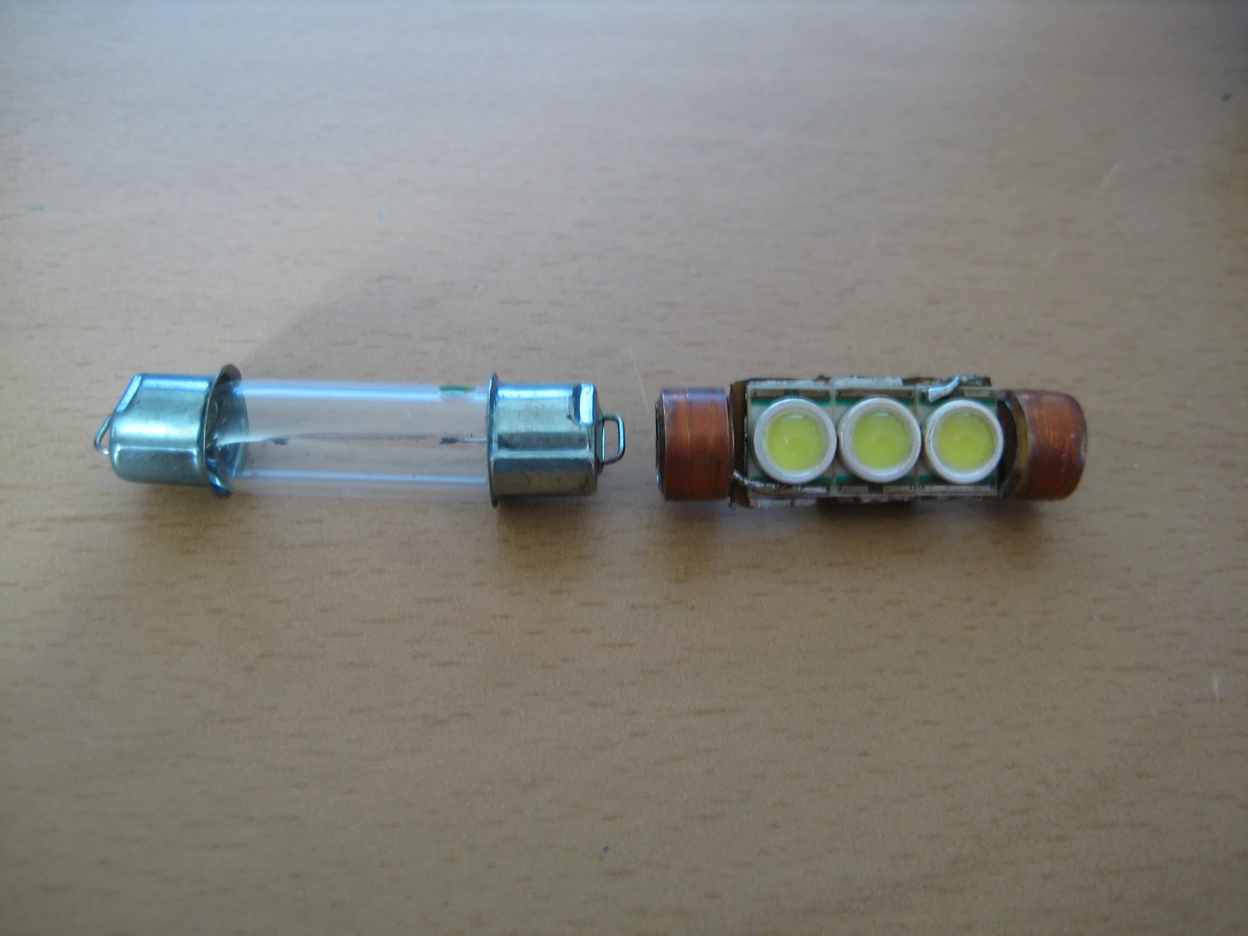 PCB trimmed to the proper width.  