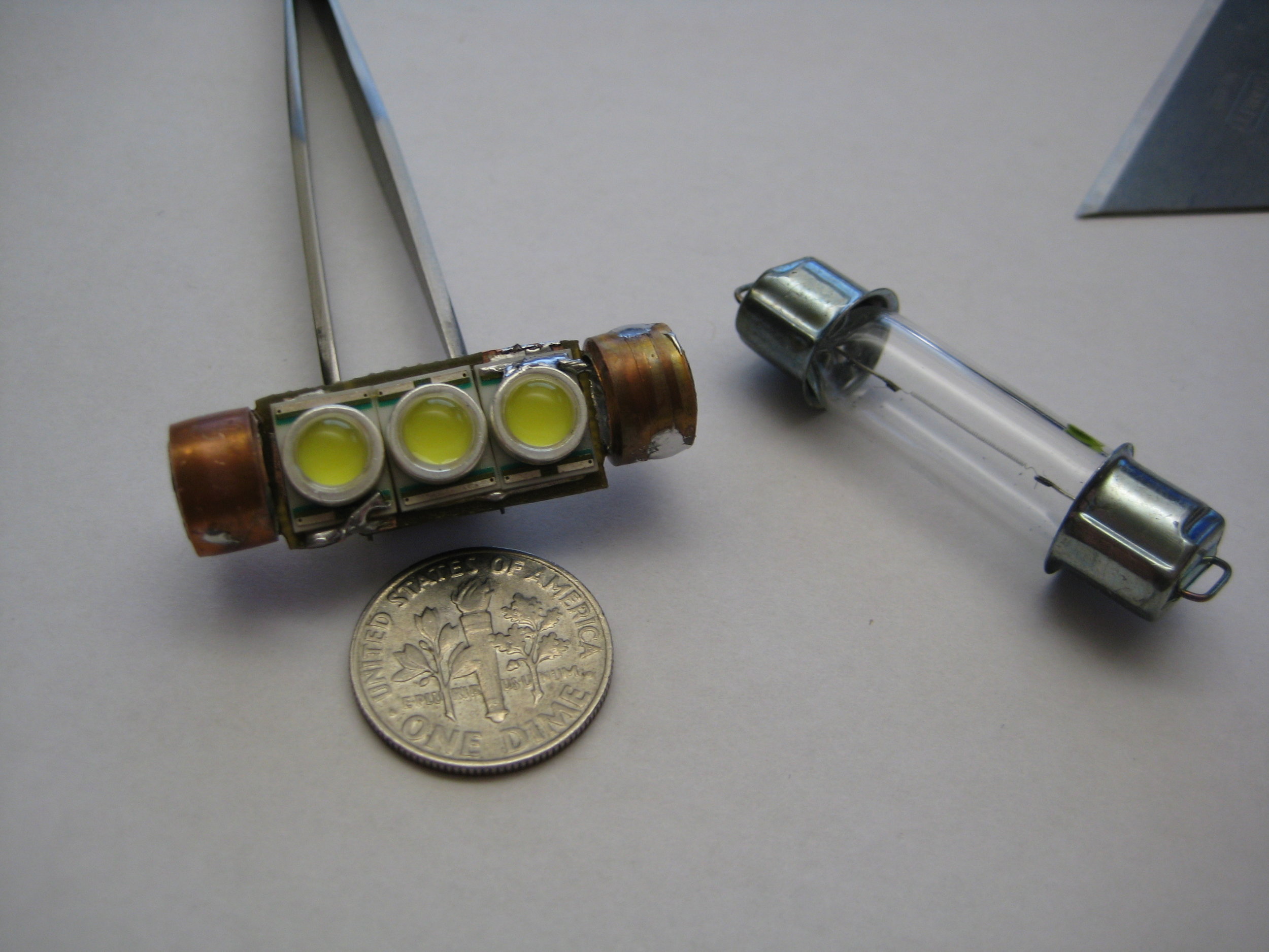 LED VS Incandescent Festoon Bulb